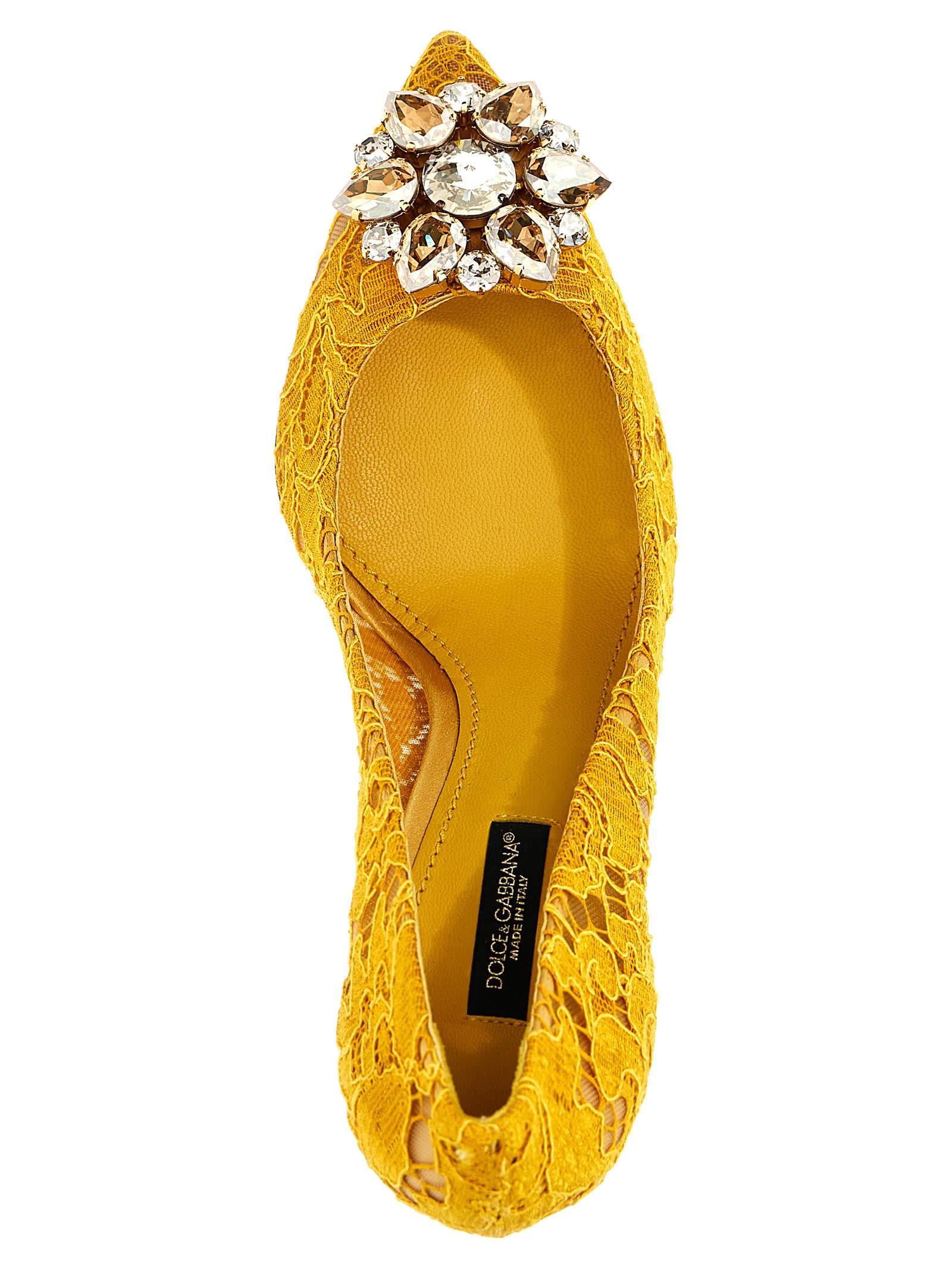 Shop Dolce & Gabbana Bellucci Pumps In Yellow