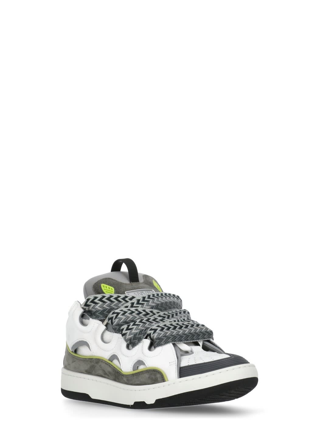 Lanvin Curb Sneakers In White
