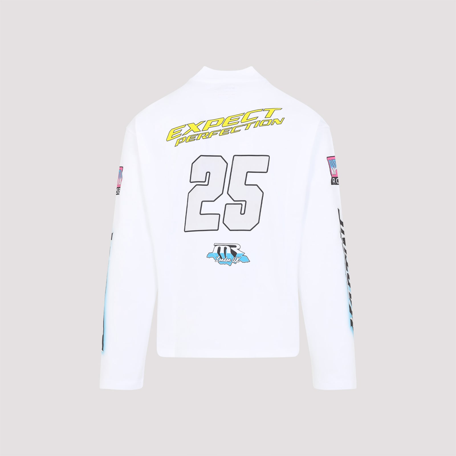 Shop Martine Rose Martin Rose Funnel Neck L/s T-shirt In Wht White Bmx