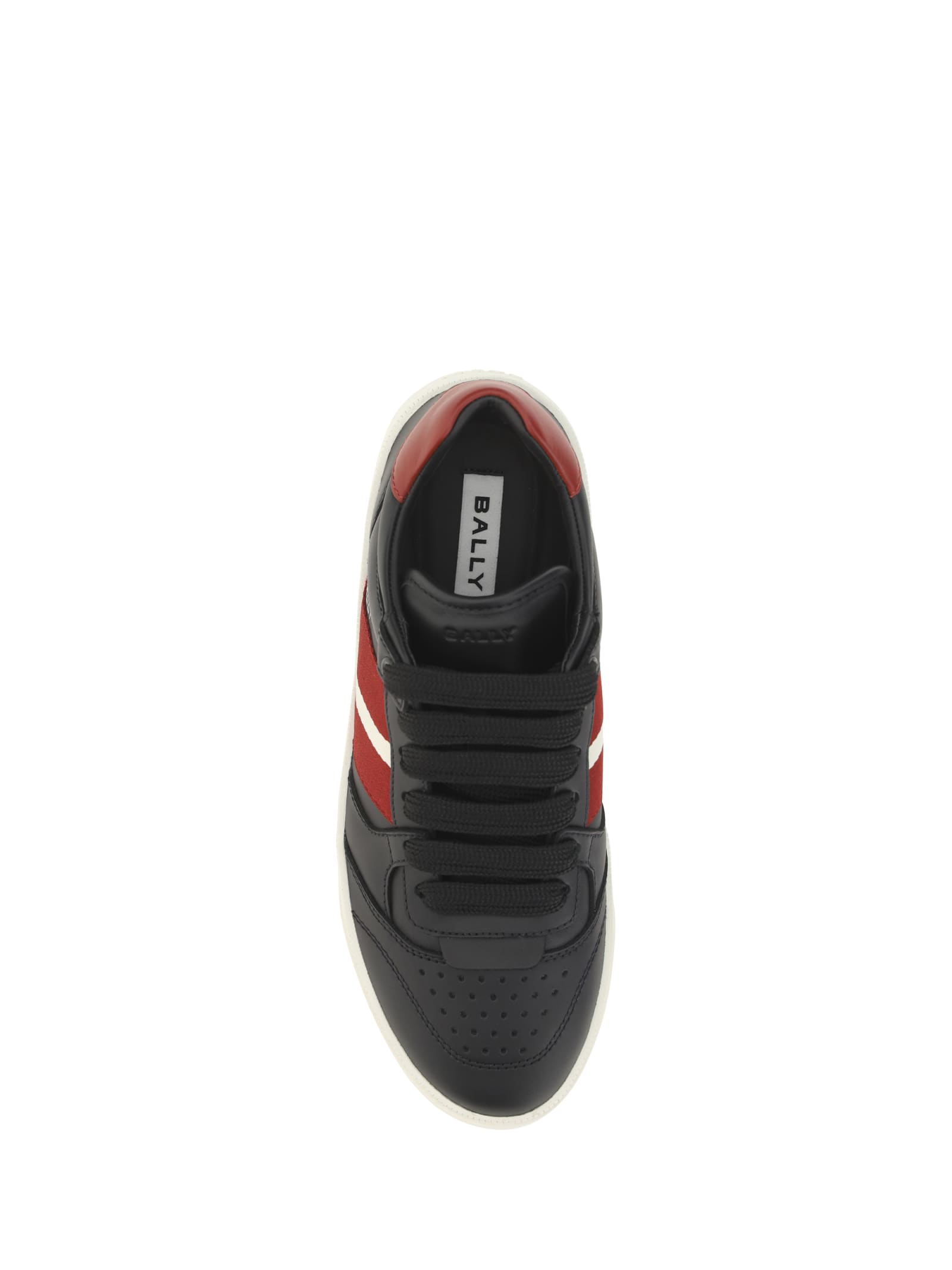 Shop Bally Rebby-w Sneakers In Black/ Red