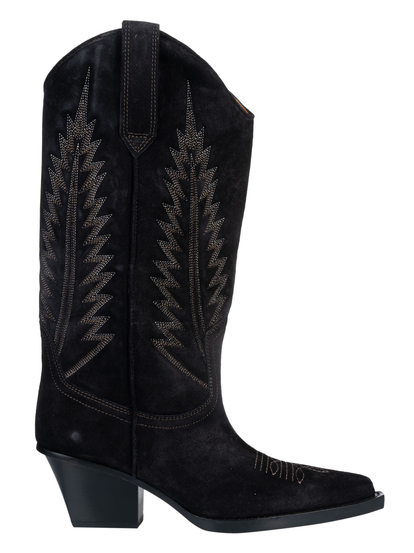 Shop Paris Texas Rosario Boots In Off Black