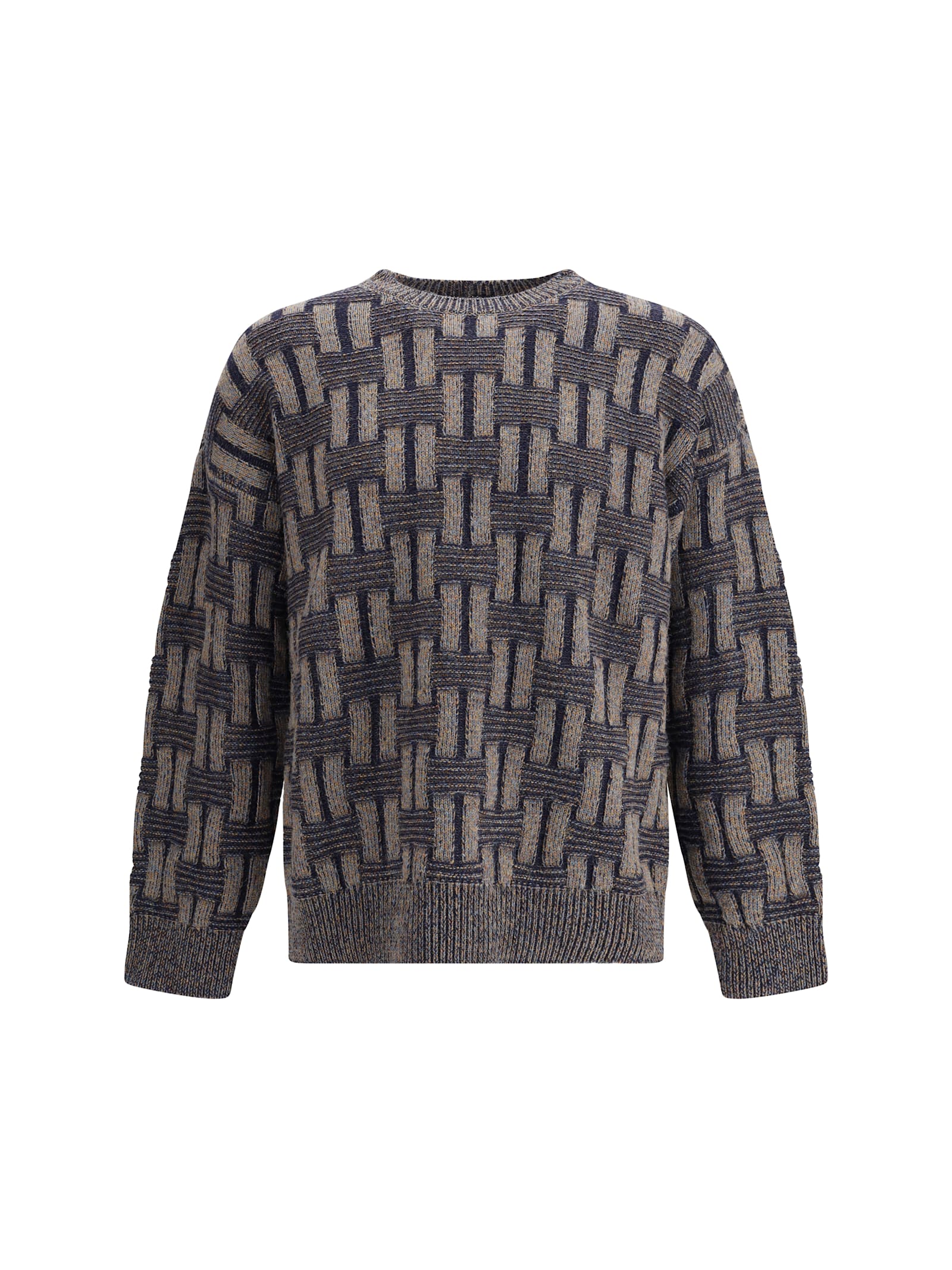 Giorgio Armani Men Crewneck Sweater In Gray
