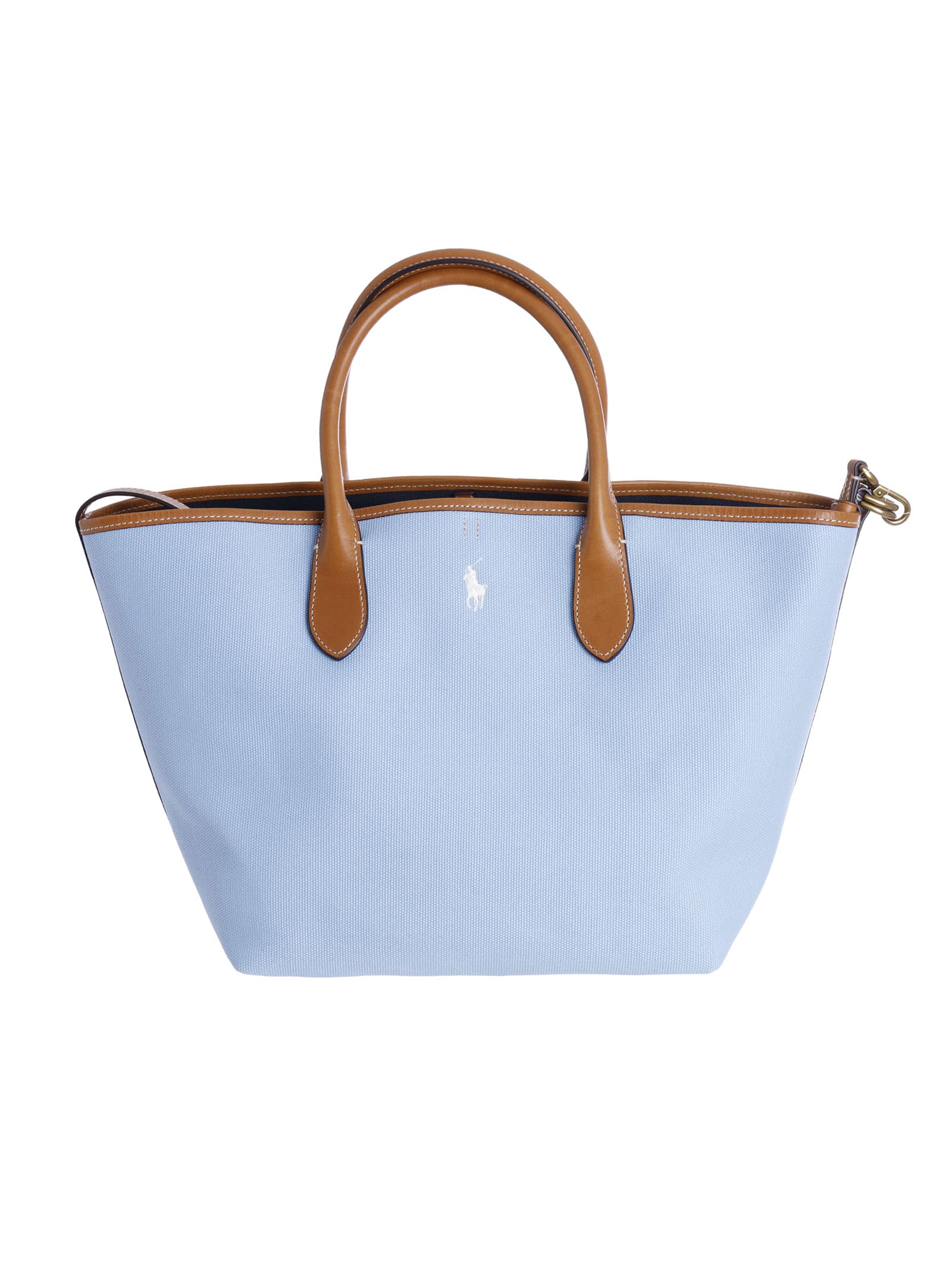 Ralph Lauren Medium Canvas Bellport Tote In Blue Modesens