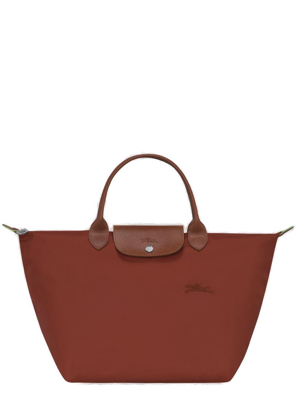 Le Pliage Logo Embroidered Medium Tote Bag