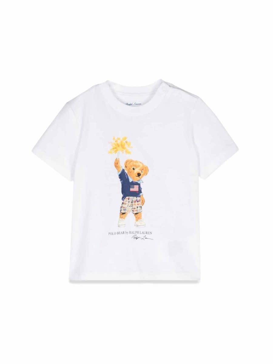 Shop Polo Ralph Lauren Ss Cn-knitshirts-t-shirts In White