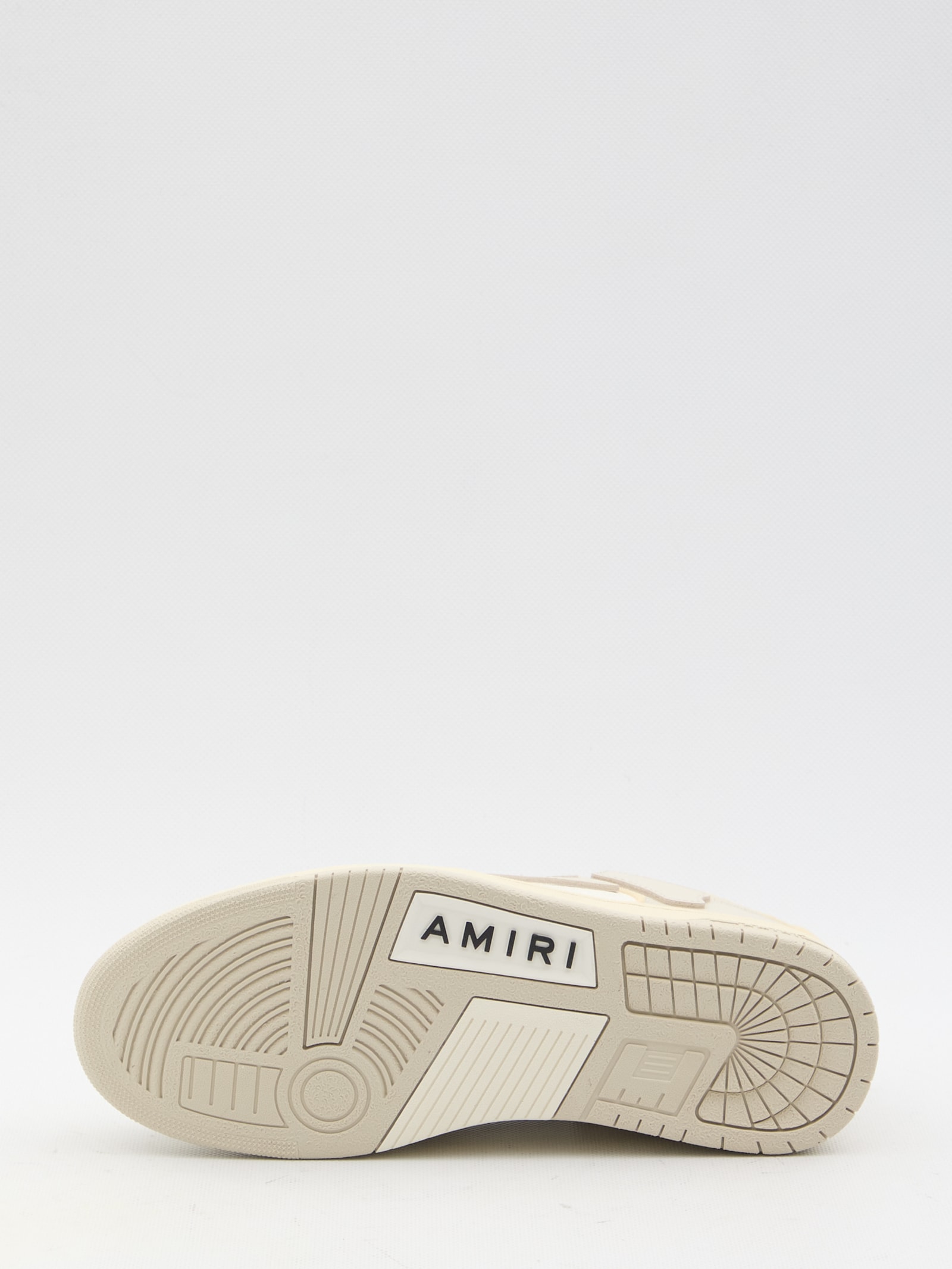 Shop Amiri Collegiate Skel-top Low Sneakers In Beige