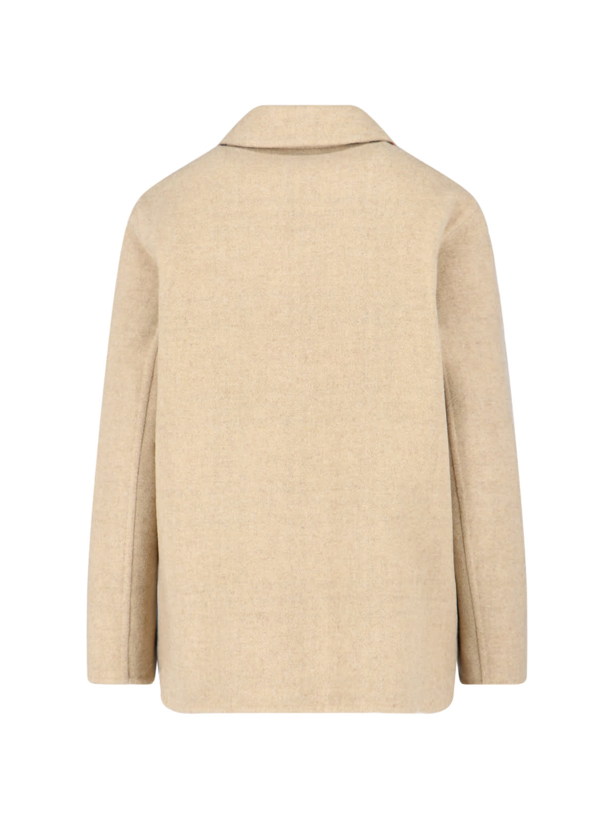 Burberry Virgin Wool Jacket In Nude