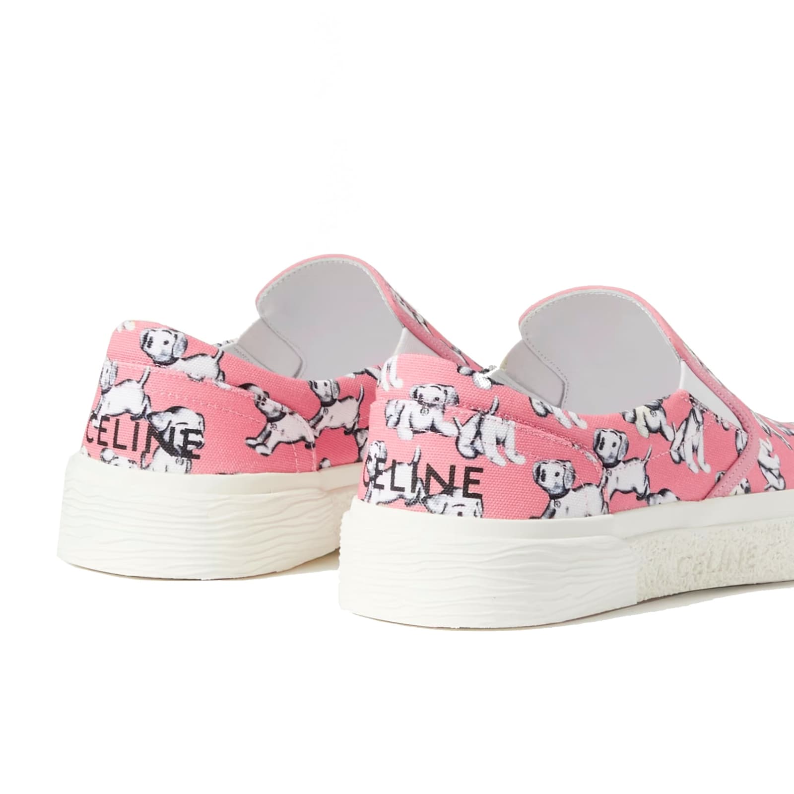 Shop Celine Slip-on Sneakers In Pink