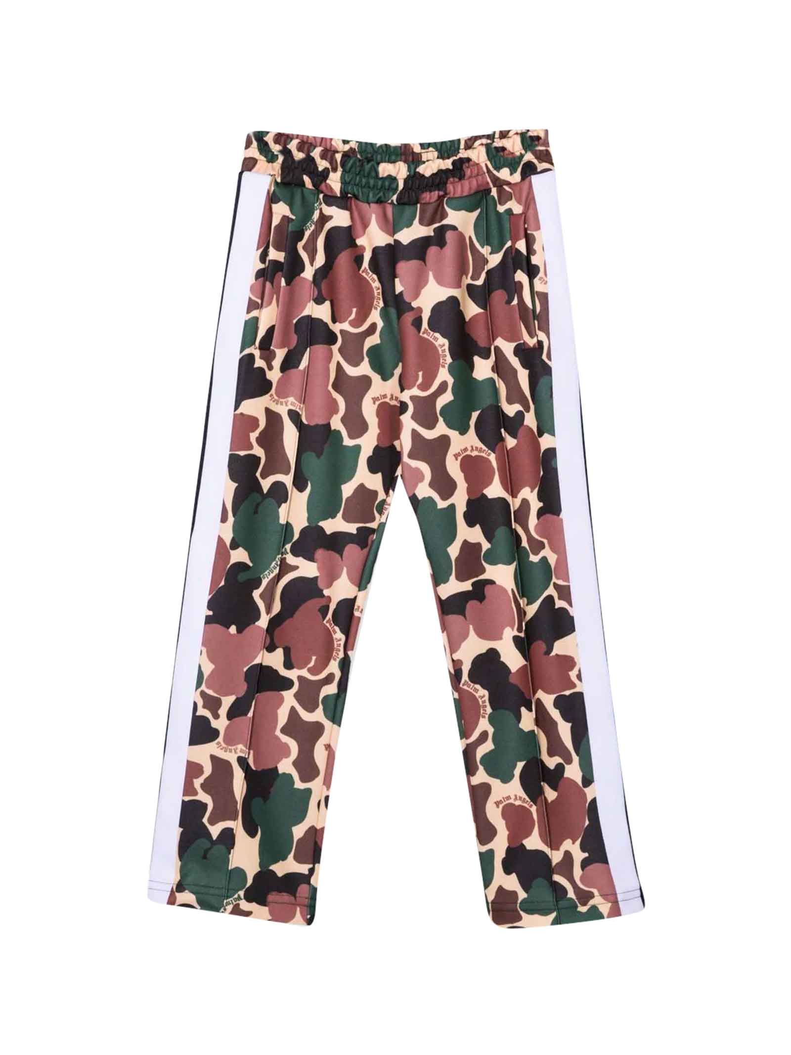 PALM ANGELS GREEN TROUSERS BOY