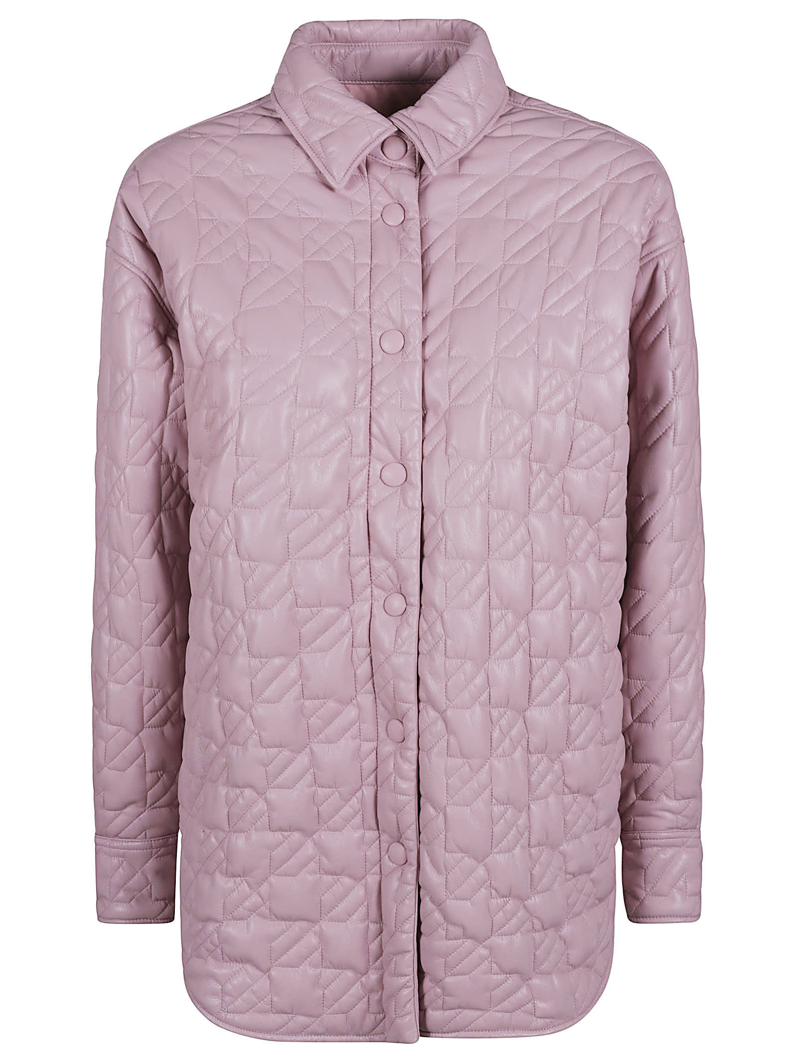 MSGM QUILTED BUTTONED JACKET
