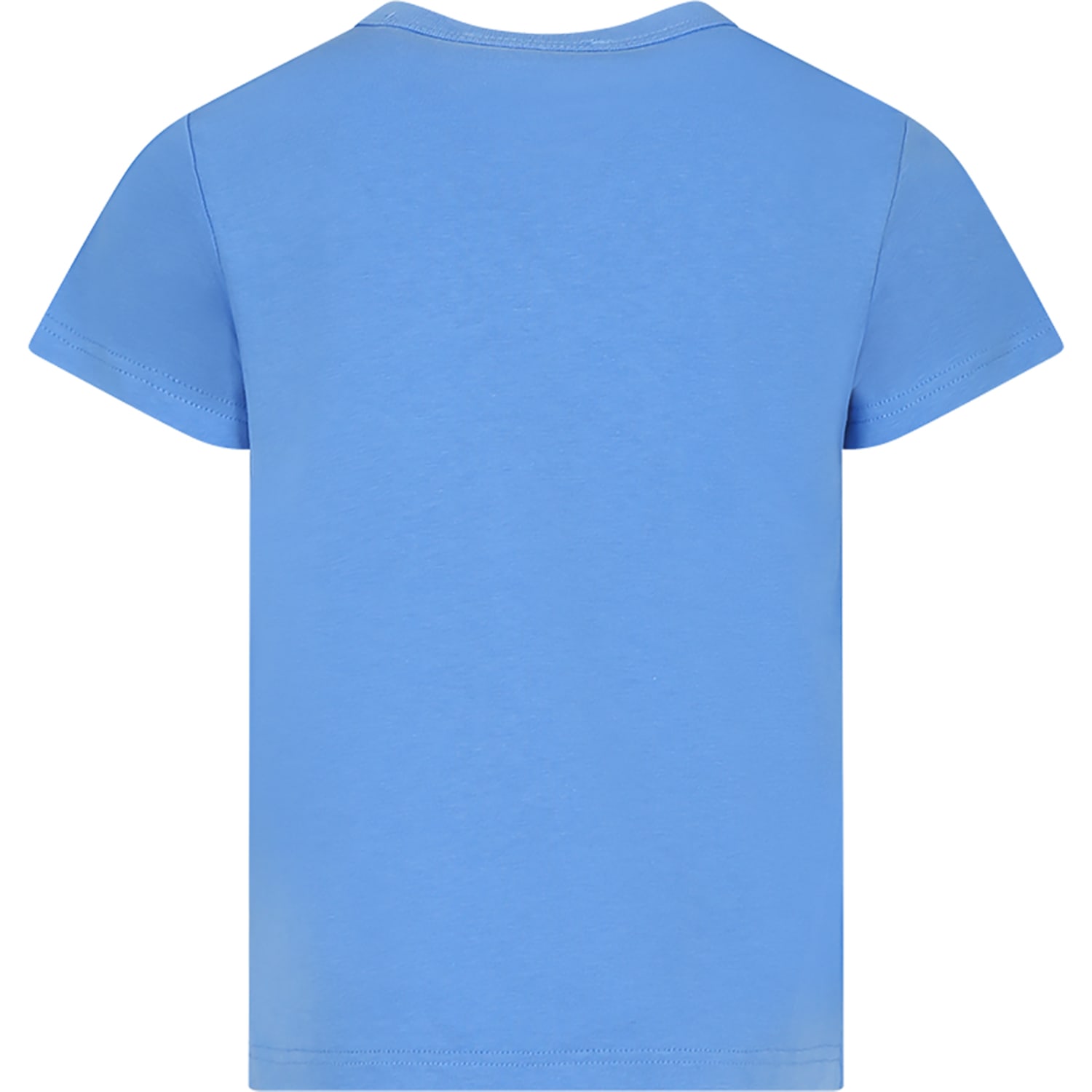 Shop Marc Jacobs Light Blue T-shirt For Girl With Logo And Star