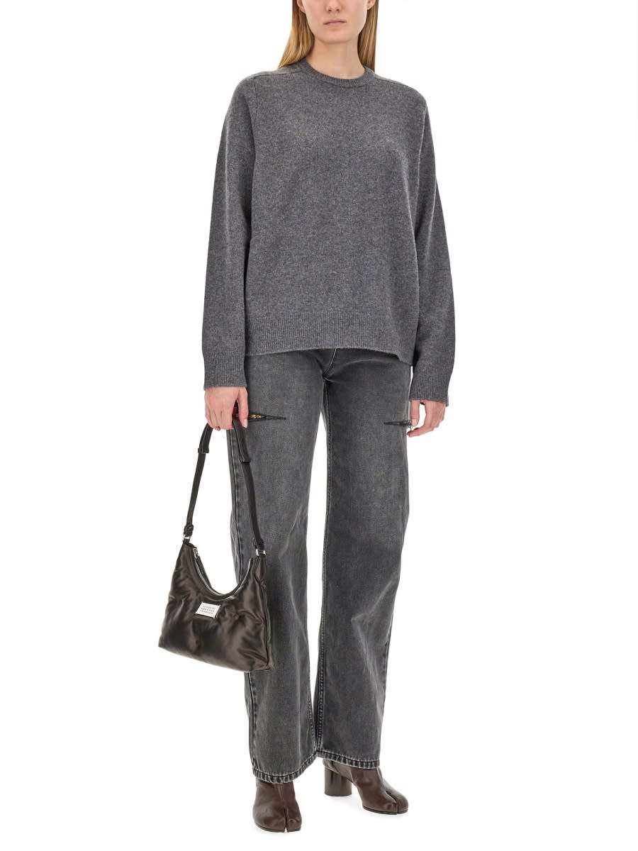 Shop Maison Margiela Wool Jersey. In Grey