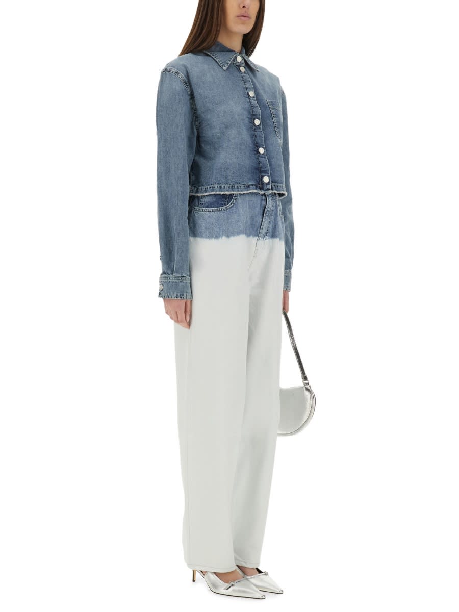M05ch1n0 Jeans Two-colour Jeans In White