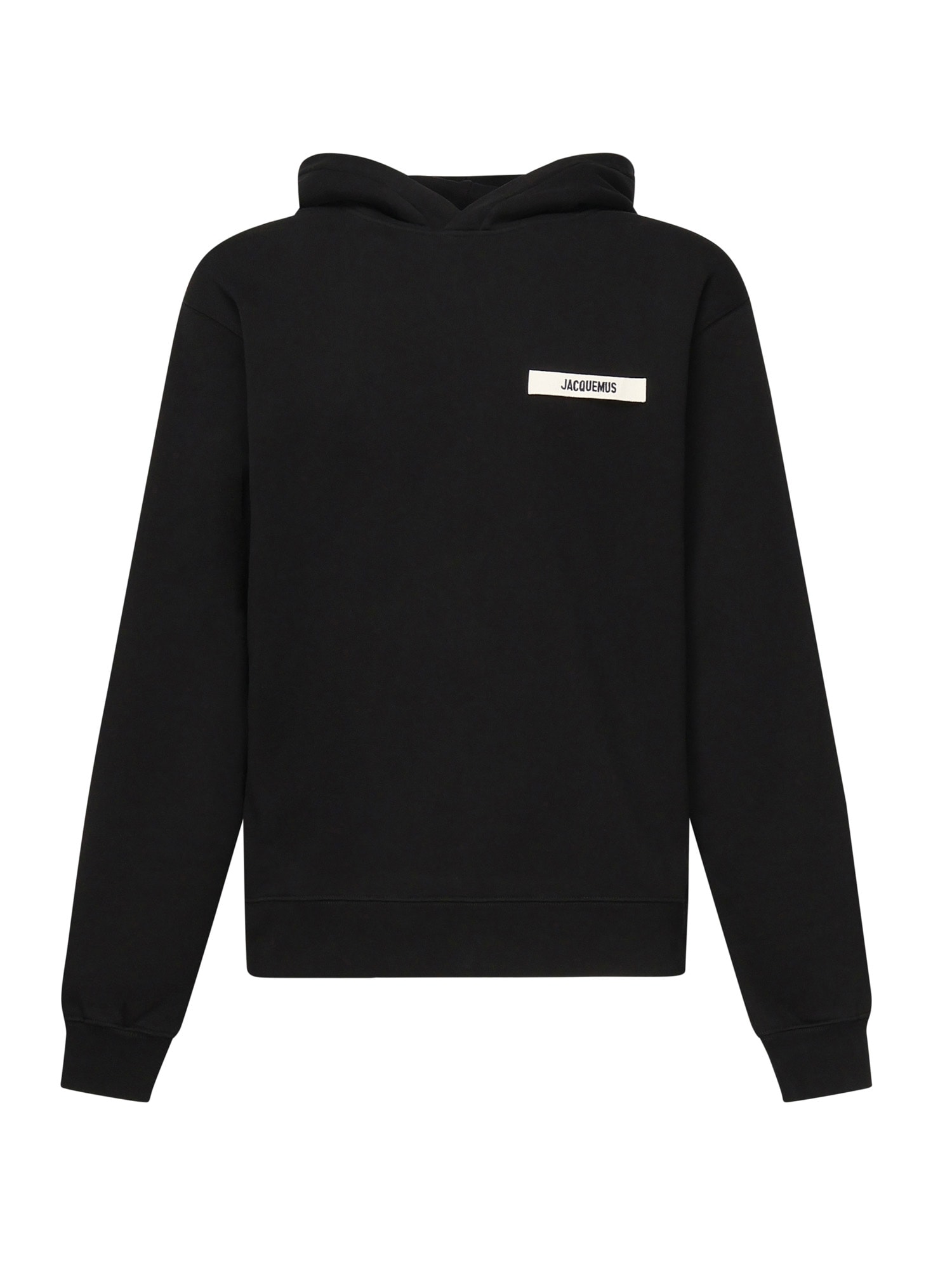 Jacquemus Men Le Hoodie Gros Grain Sweatshirt In Black