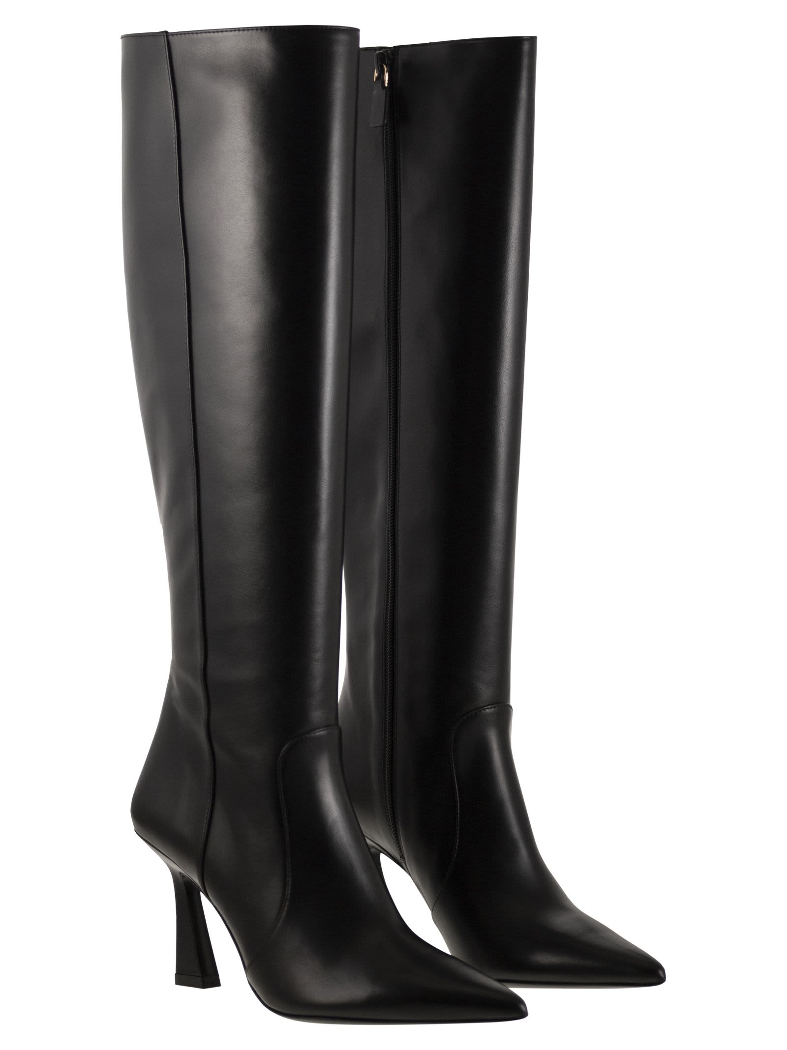 Stuart Weitzman Vinnie - Leather Boots In Black