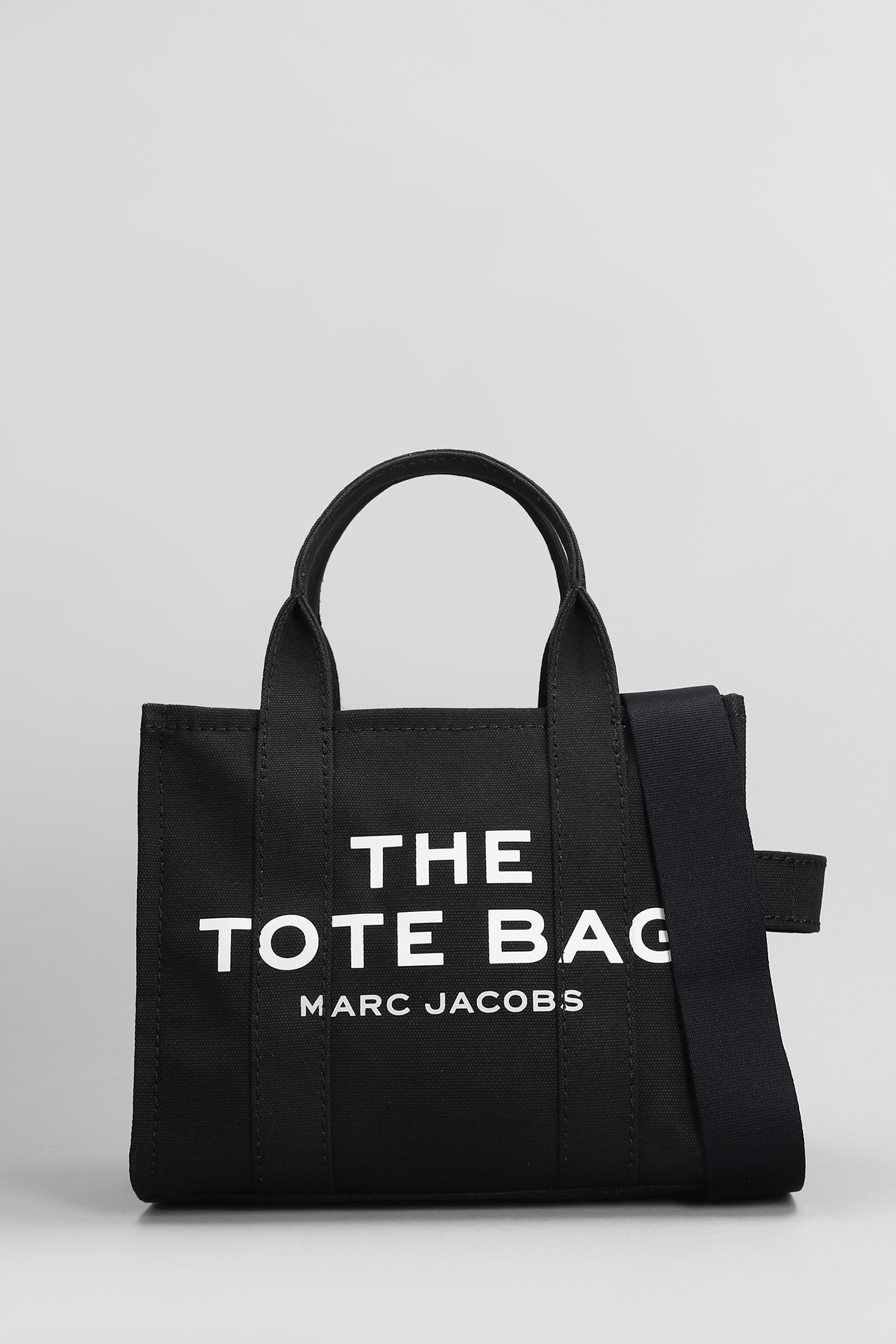 Shop Marc Jacobs The Small Tote Tote In Black Cotton