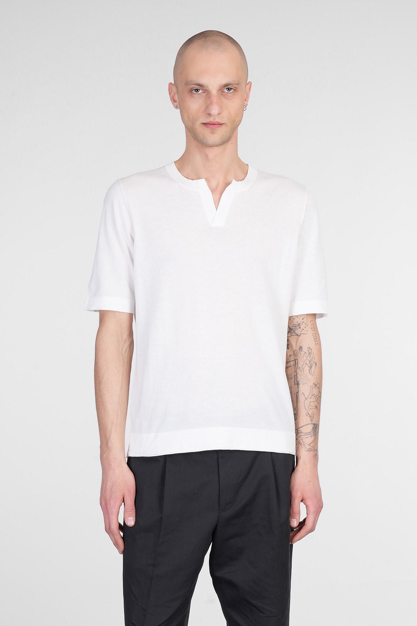 T-shirt In White Cotton