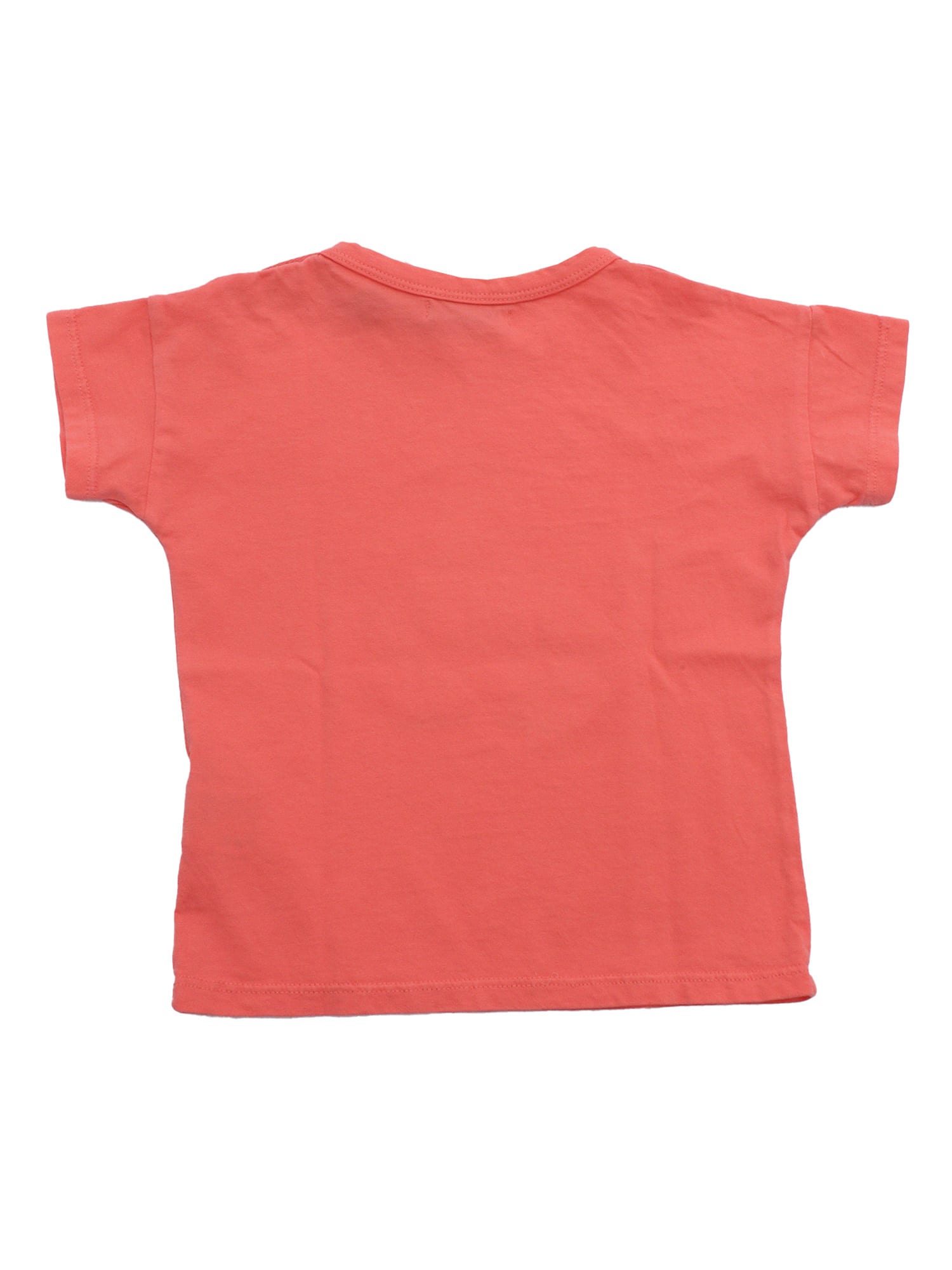 Bobo Choses Red T-shirt For Kids With Bear Print In Pink