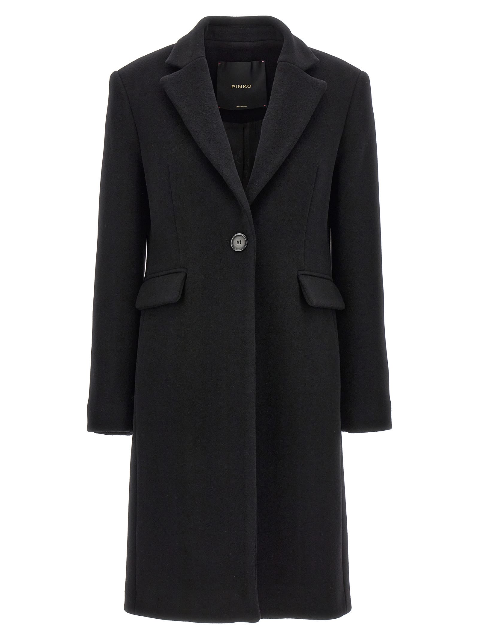 Shop Pinko Cambogia Coat In Black