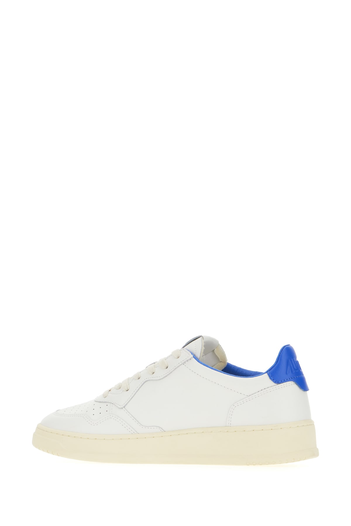 Autry White Leather Medalist Sneakers In White/blue