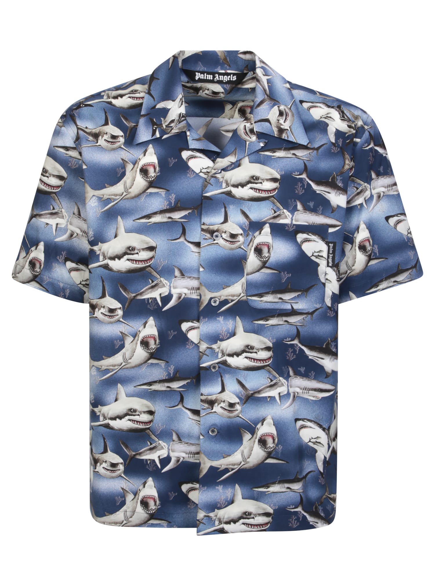 Palm Angels Multicolor Shark Bowling Shirt