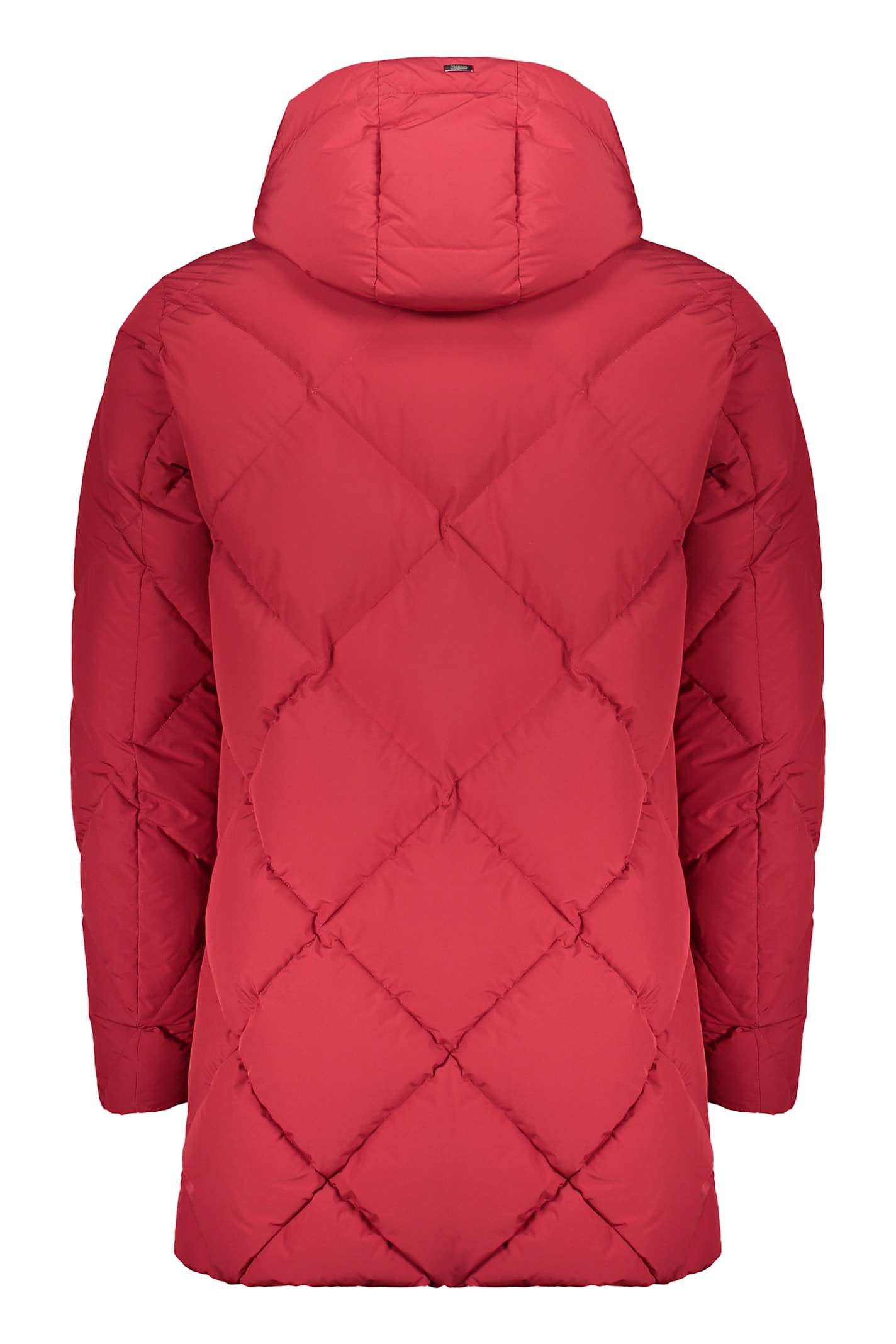 Herno Red Padded Jacket With Hood In Red