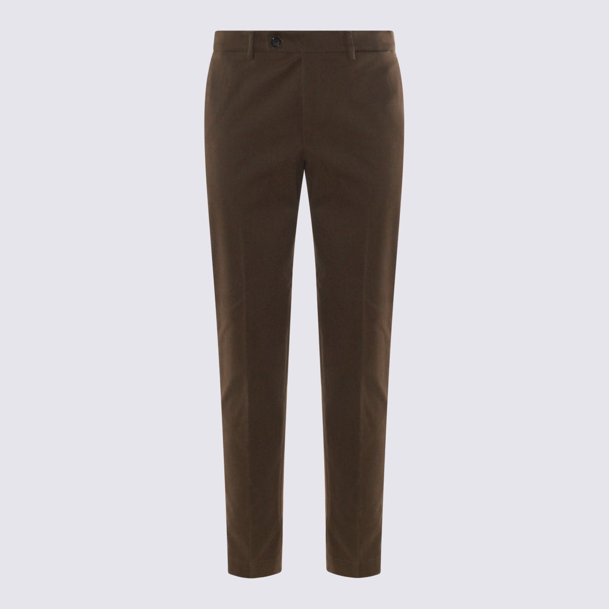 Incotex Tapered Wool Trousers In Beige In Brown