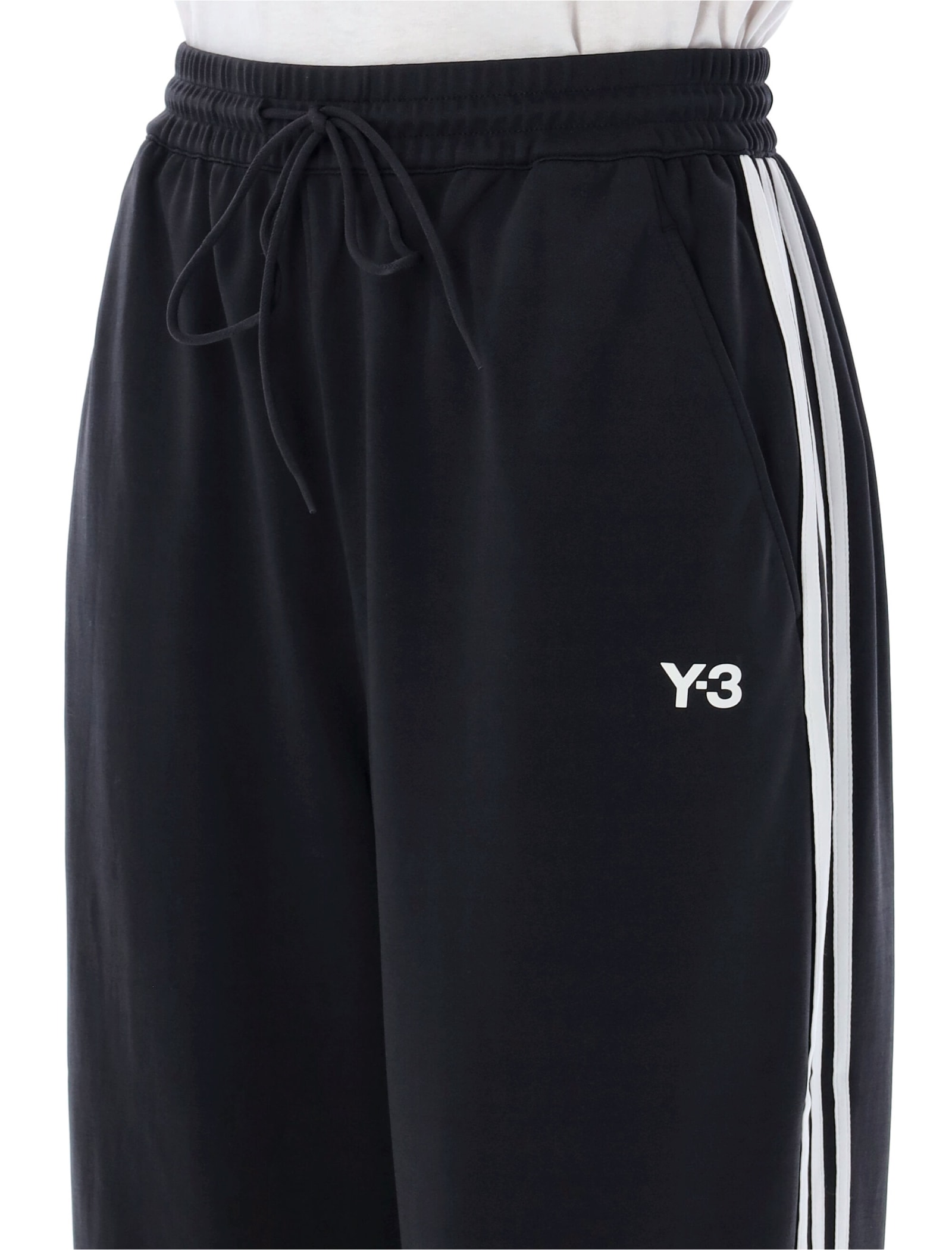 Shop Y-3 3 Band Jogging Pants In Black