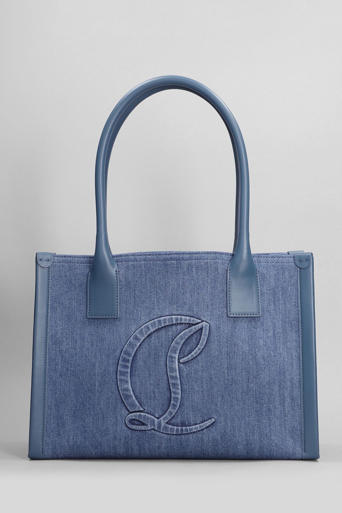 By My Side Small Tote In Blue Cotton