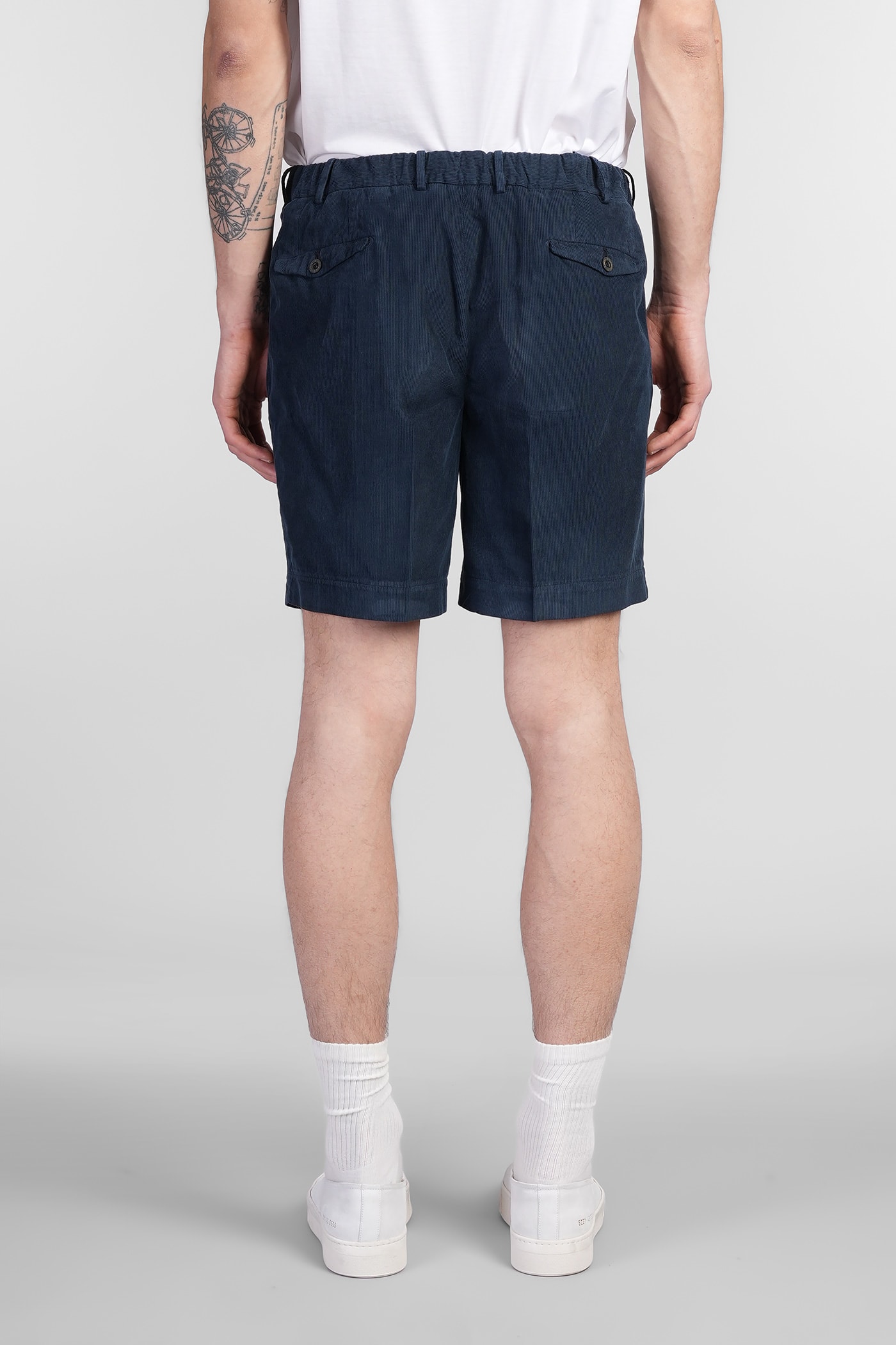 Santaniello Ancora Evo Shorts In Blue Cotton In Blue