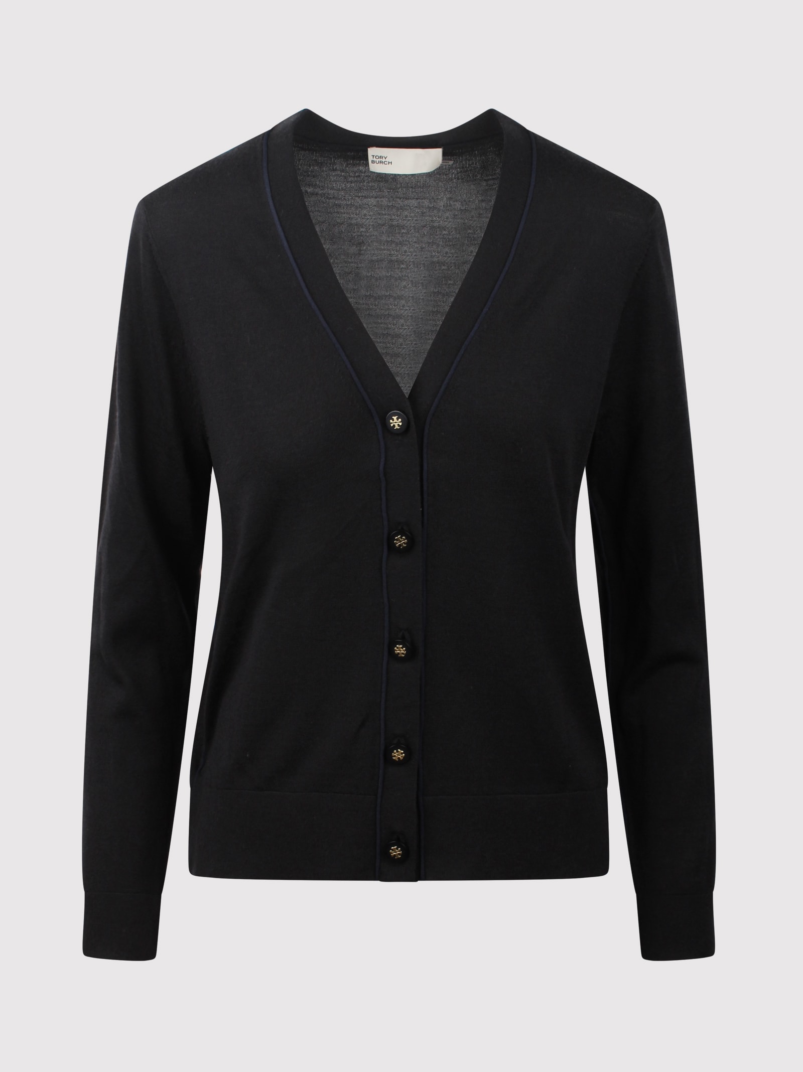 Shop Tory Burch Silk Wool Cardigan