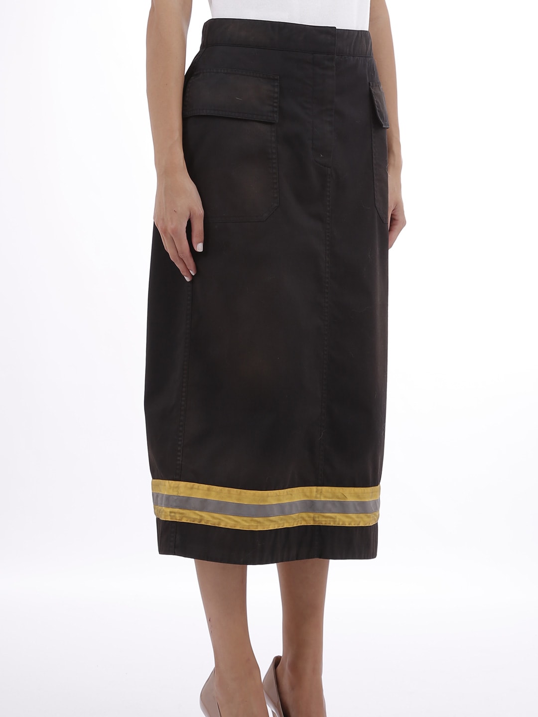 Shop Calvin Klein Skirt With Reflective Band In Black