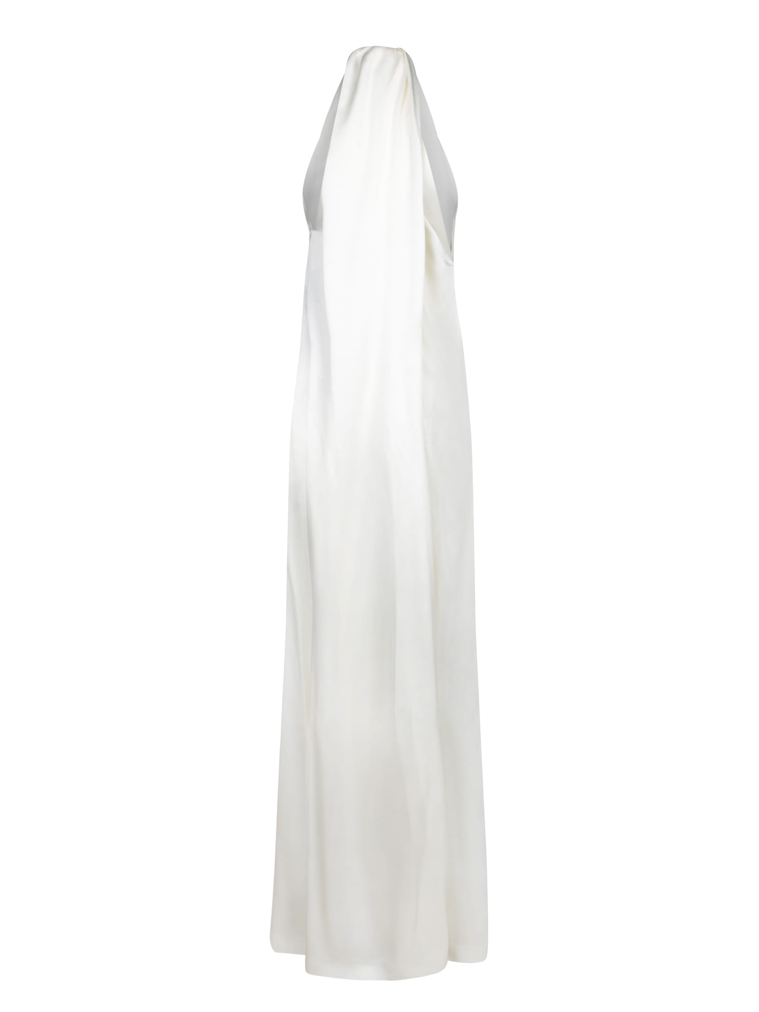 Stella Mccartney Envers Draped Satin Halterneck Dress