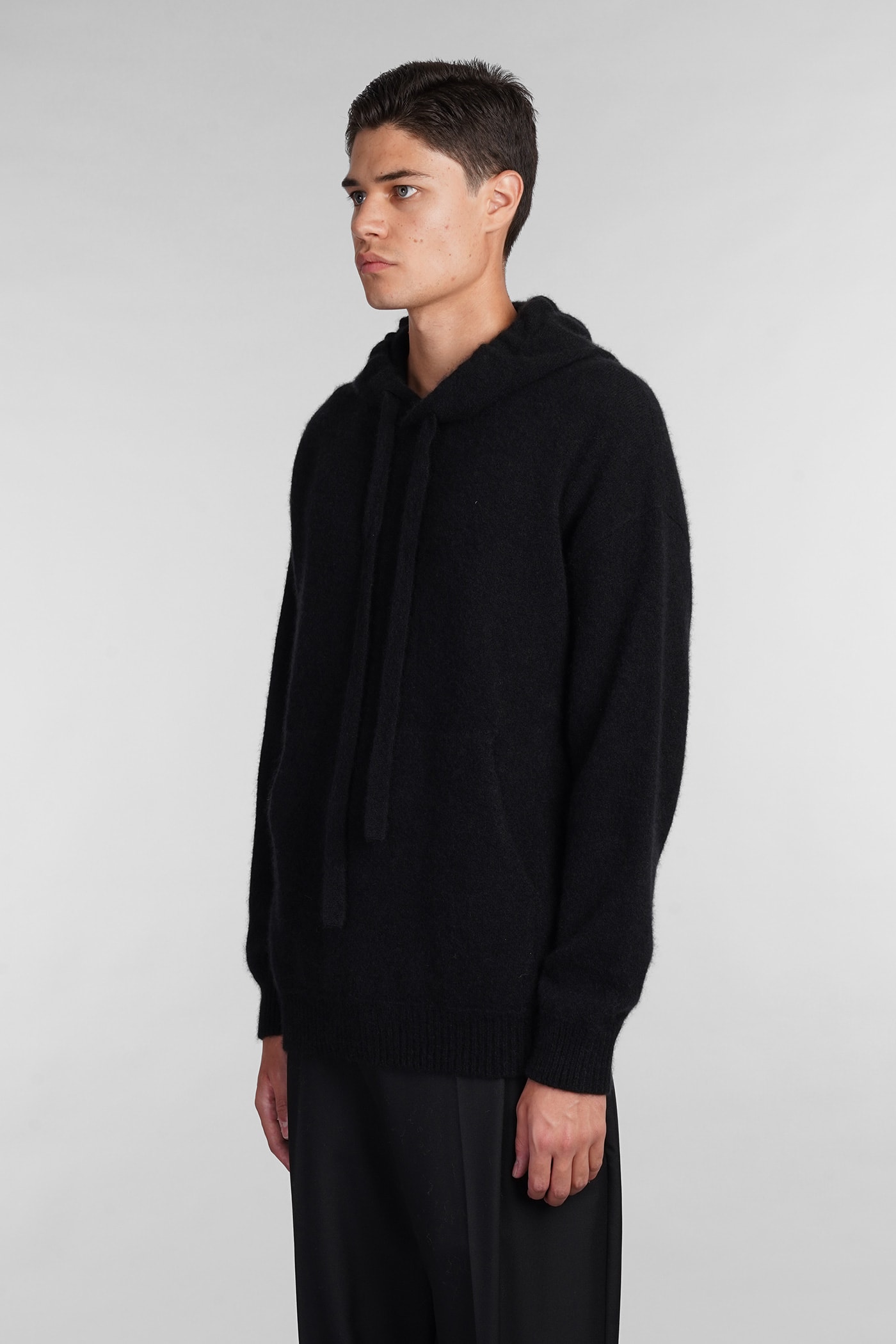 LANEUS SWEATSHIRT IN BLACK CASHMERE