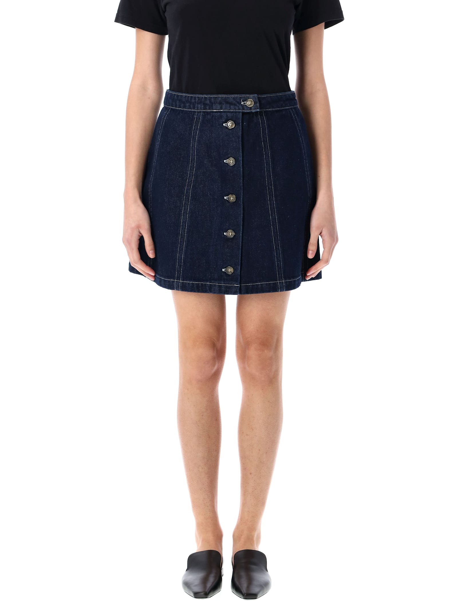 A. P.C. Pipa Mini Denim Skirt