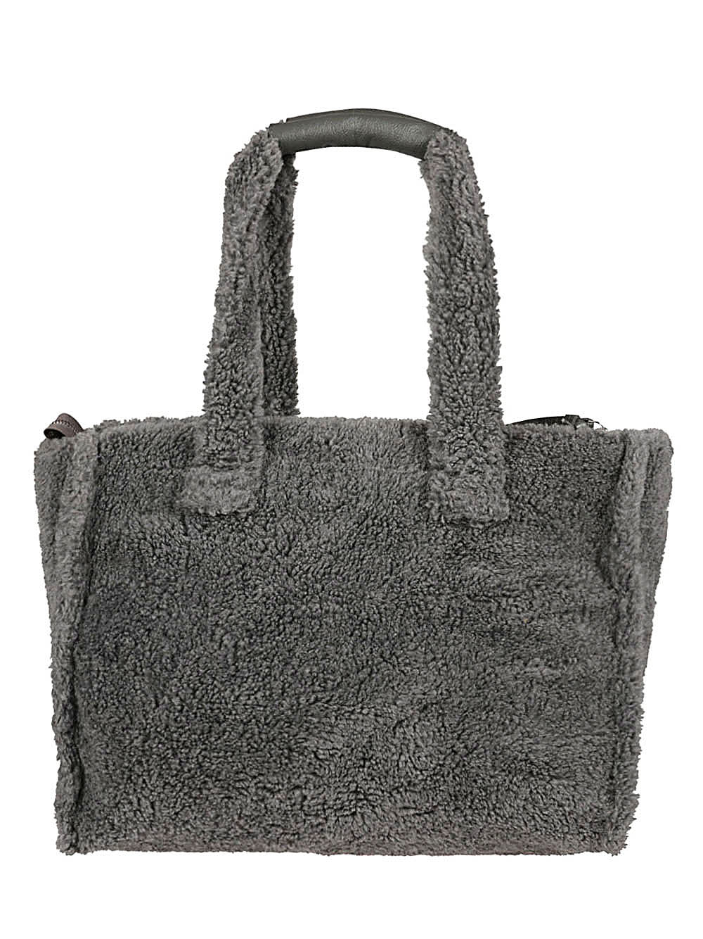 De Siena Courmayeur Eco Fur Shopping Bag In Gray