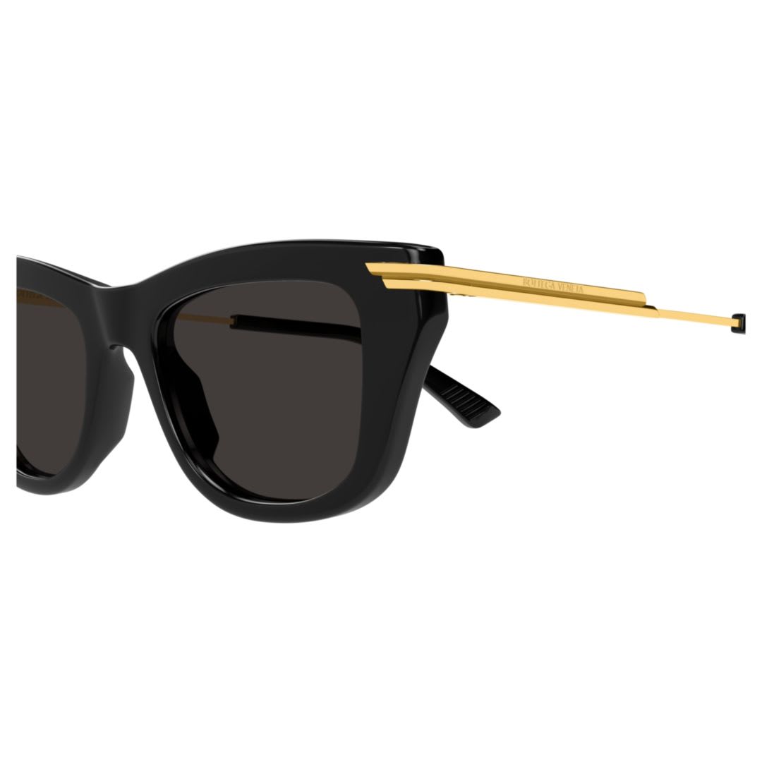 Bottega Veneta Recycled Acetate Rectangle Sunglasses In 001