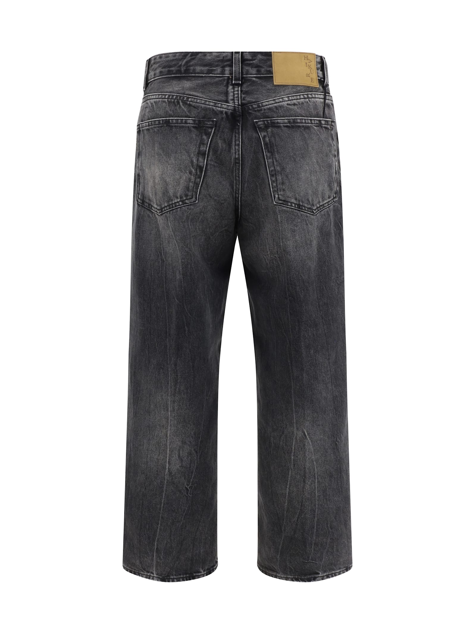 Haikure Wide-leg Mid-rise Jeans In Spider Black