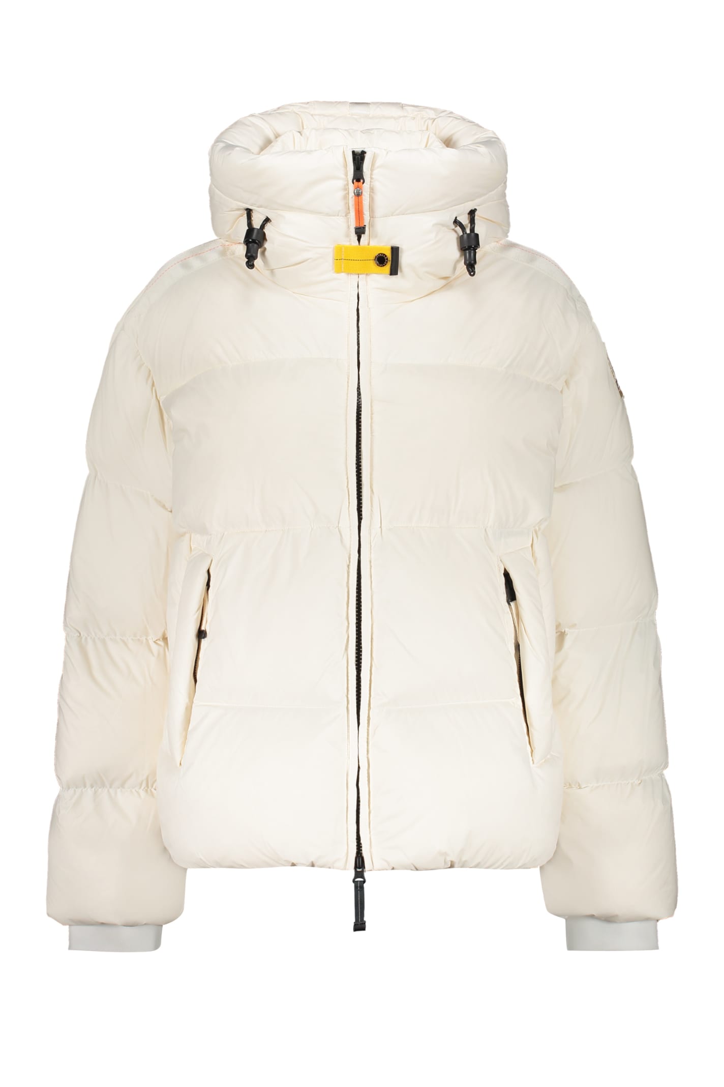 Shop Parajumpers Anya Hooded Down Jacket In White