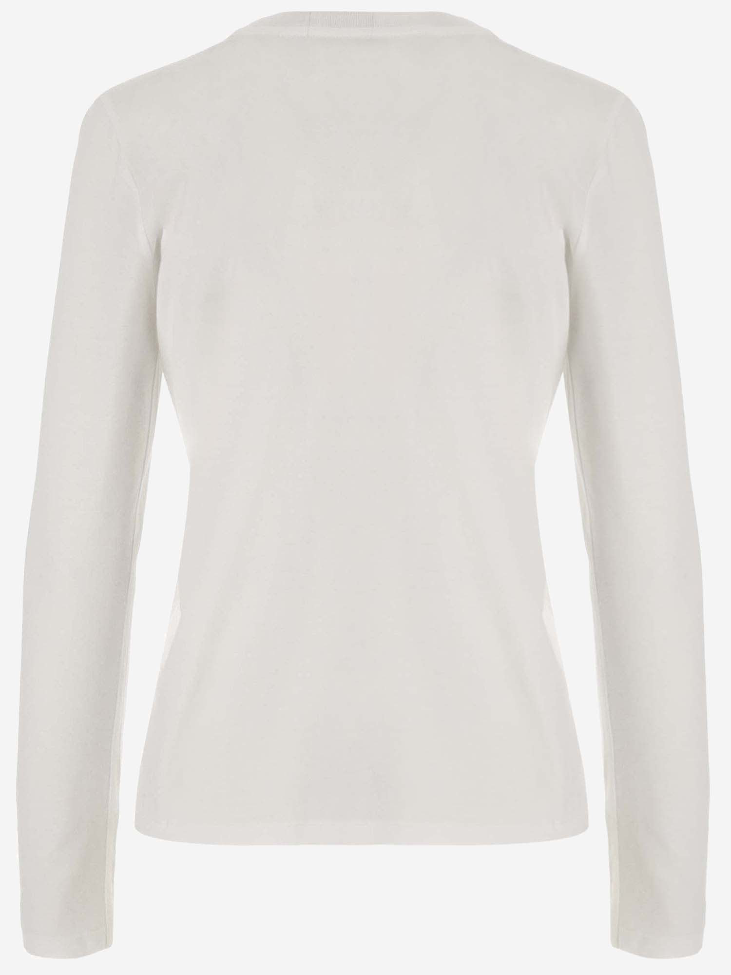 Shop Ralph Lauren Long Sleeve T-shirt With Logo In White