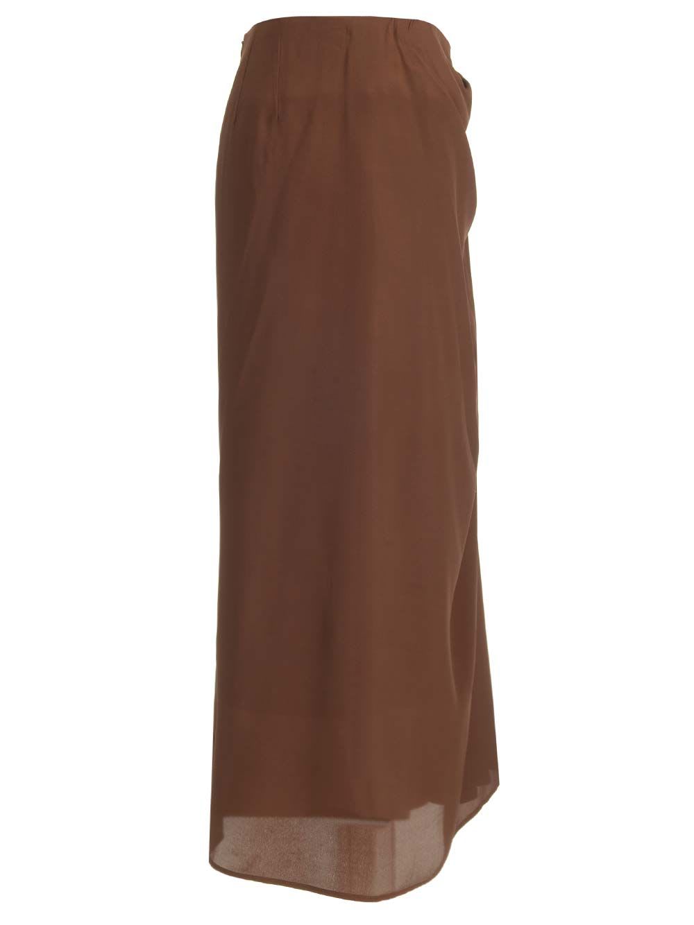 Shop Dries Van Noten Pareo Skirt In Brown