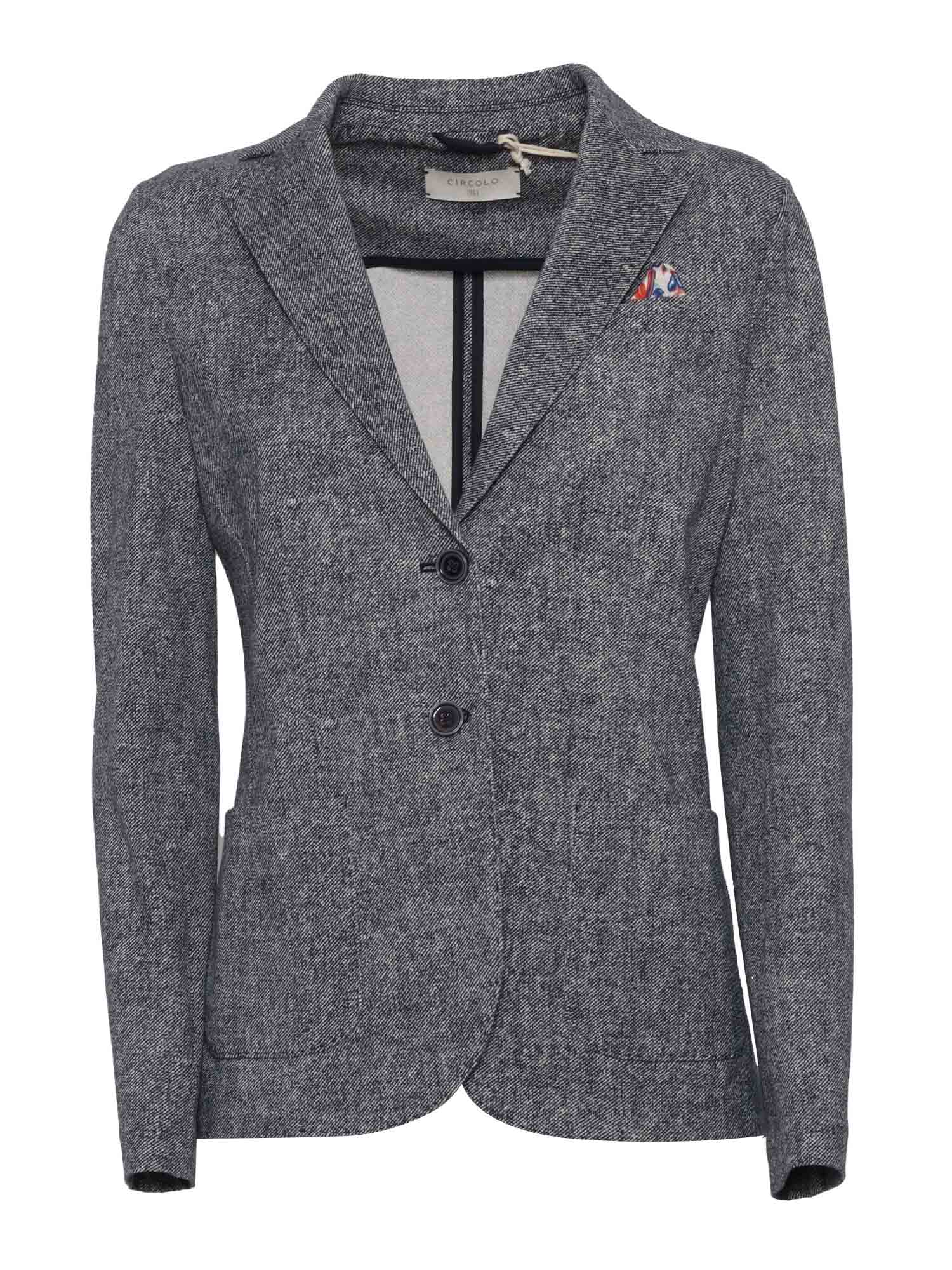 Shop Circolo 1901 Piquet M.s.p. Jacket In Grey