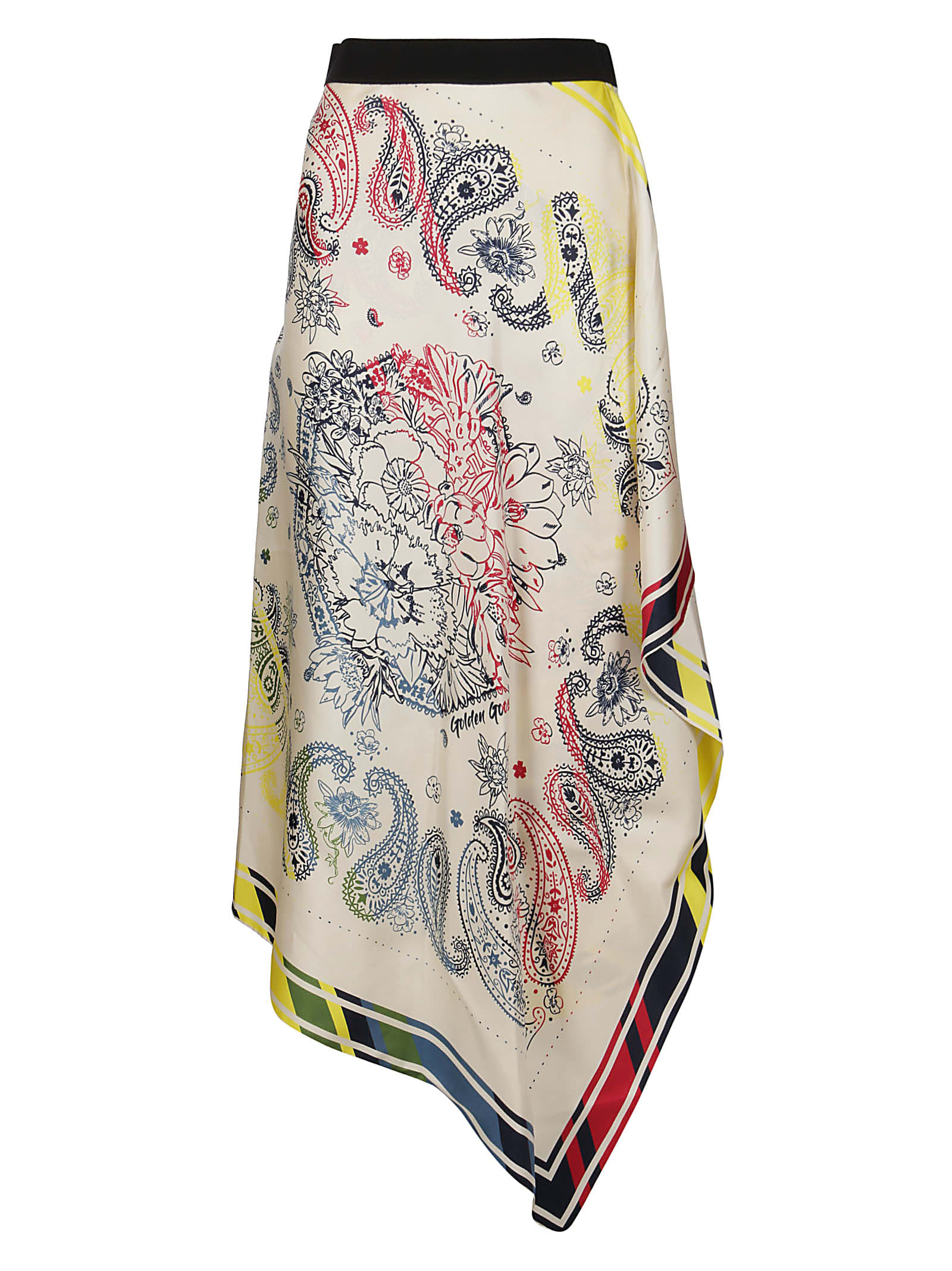 GOLDEN GOOSE MULTICOLOR SILK SKIRT,11279350