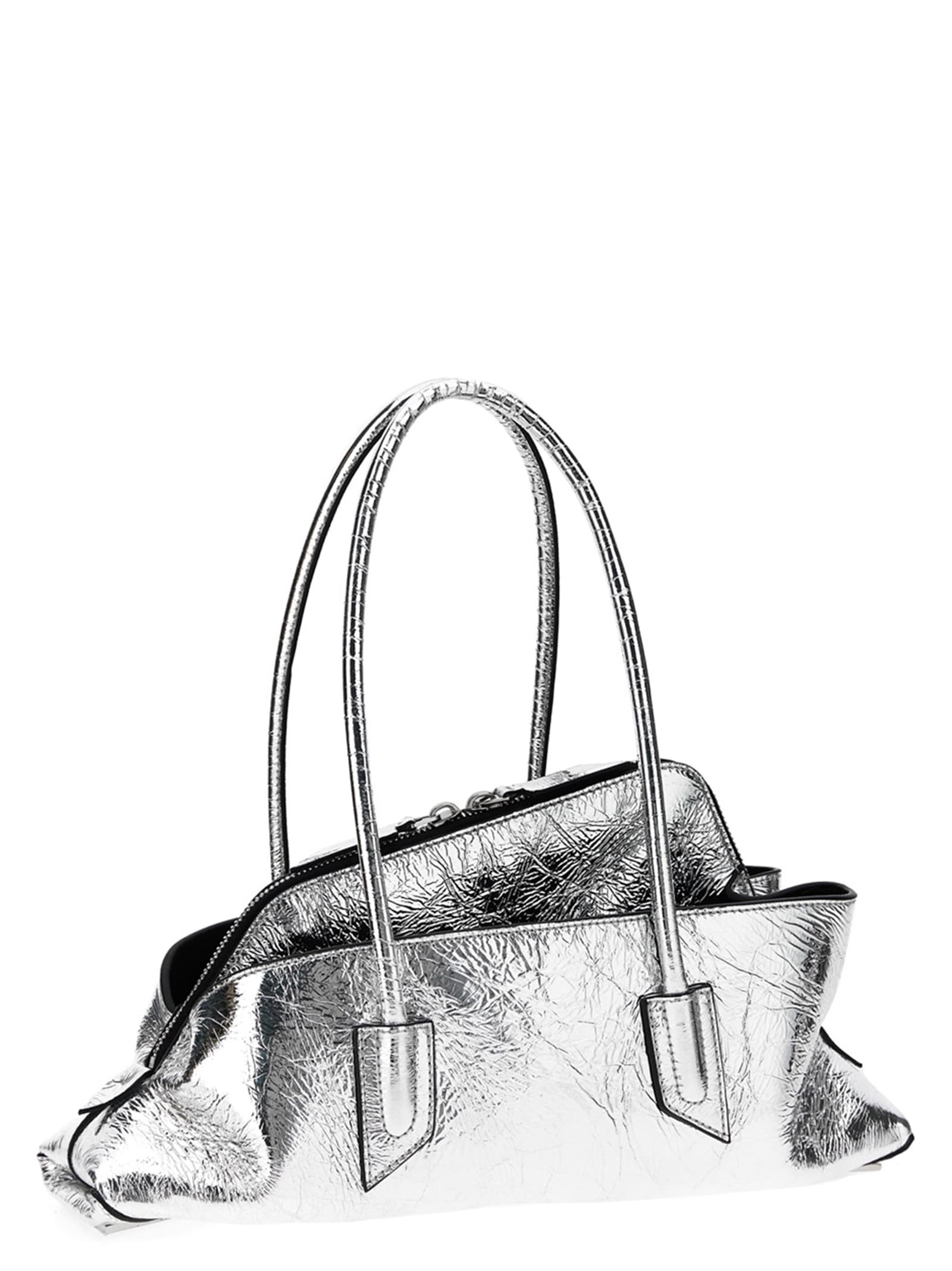 Attico La Passeggiata Small Shoulder Bag In Silver