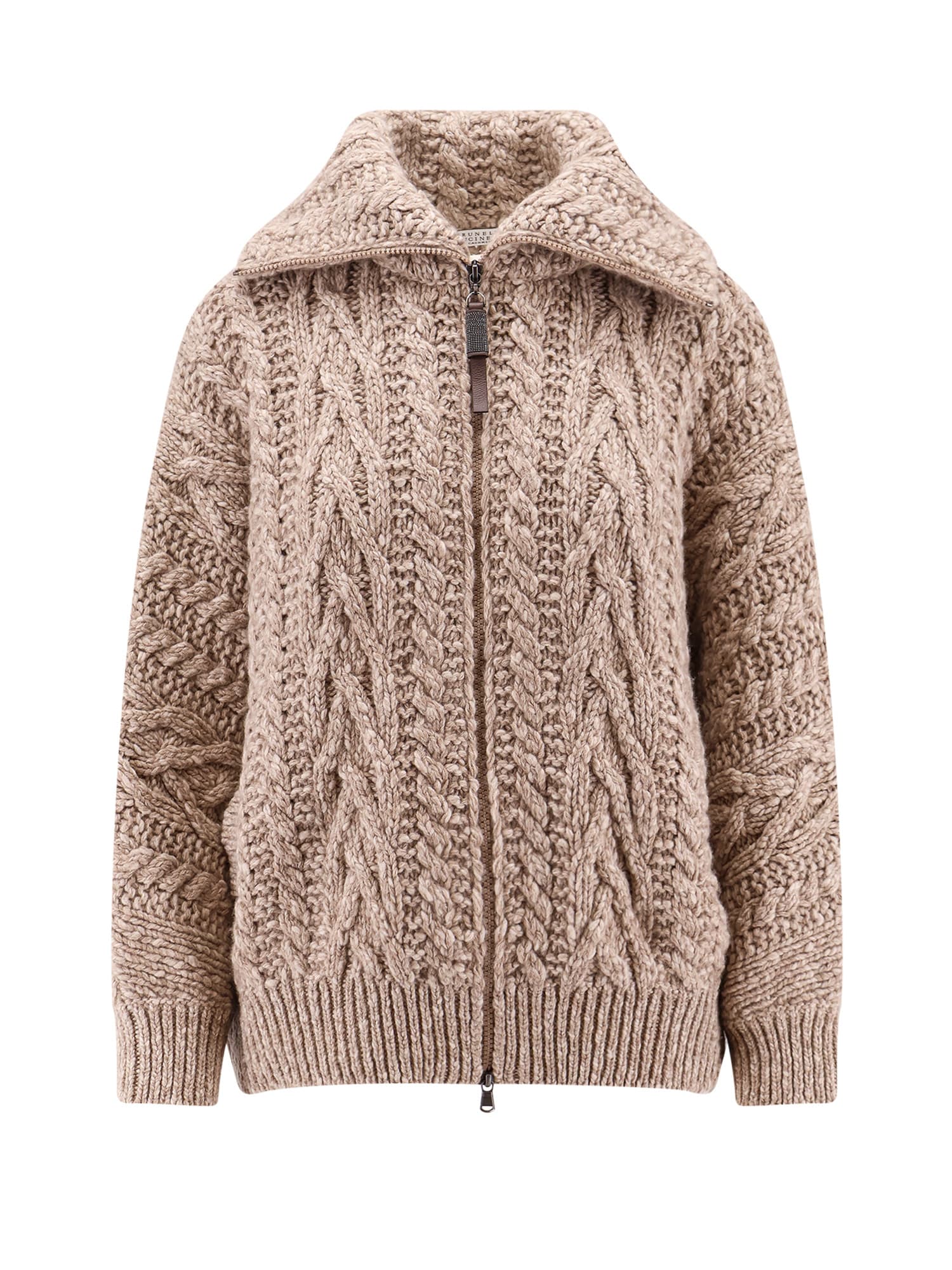 Shop Brunello Cucinelli Cardigan In Beige