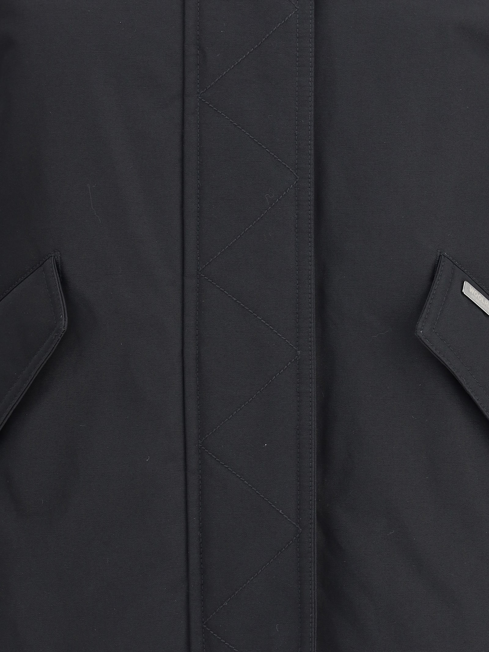 Woolrich Military Inspired Hooded Jacket In Black