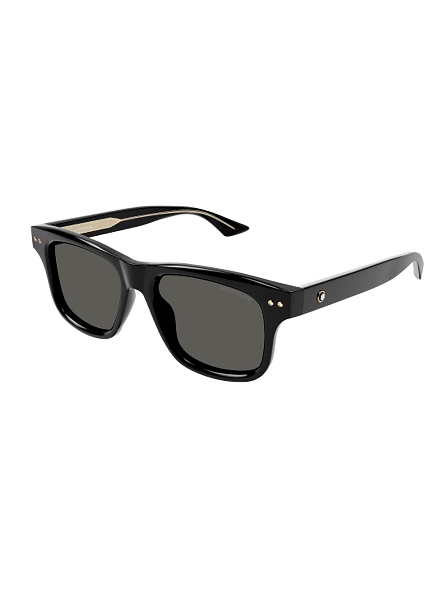 Shop Montblanc Mb0319s Sunglasses In Black Black Smoke