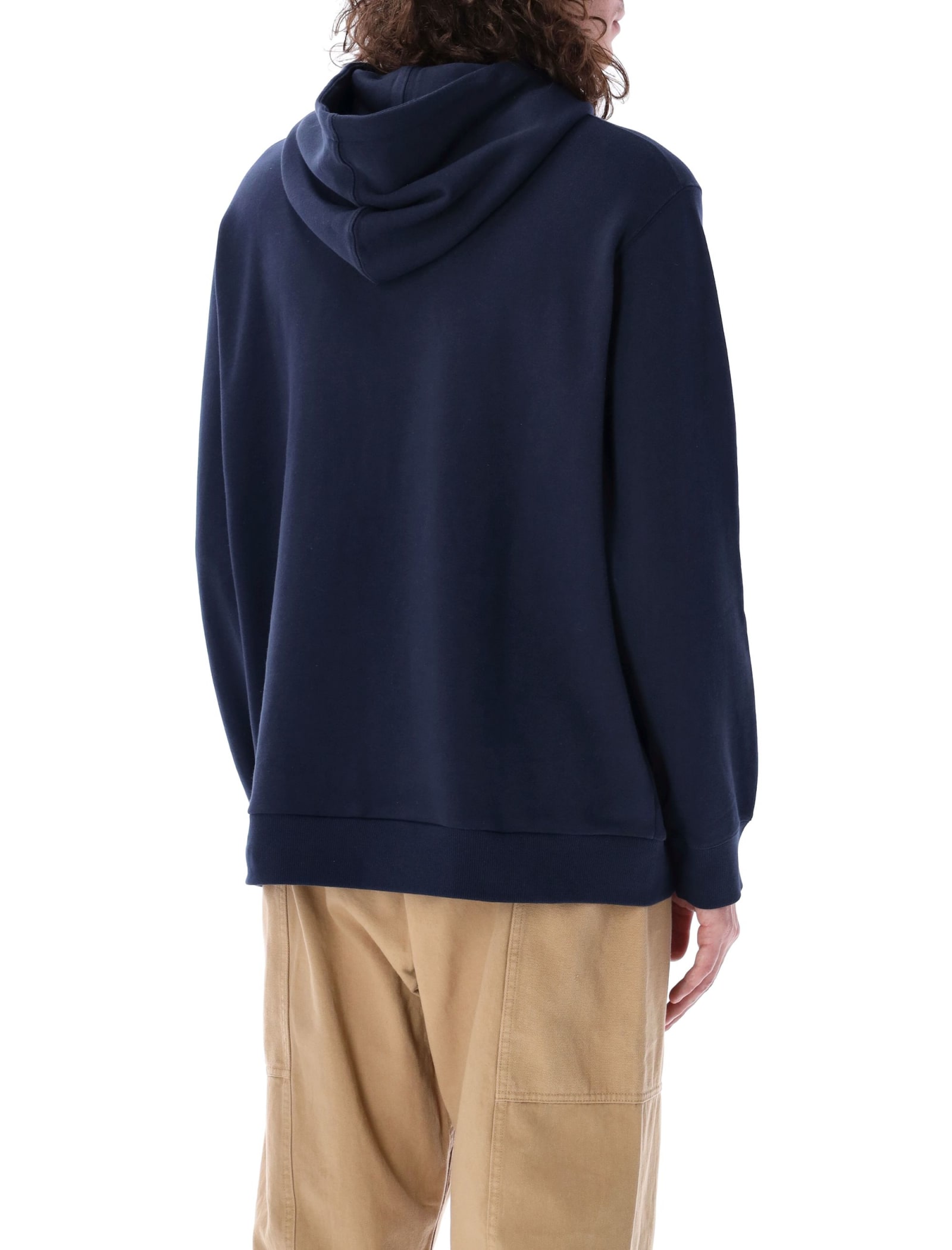 Shop Gramicci One Point Hoodie In Navy