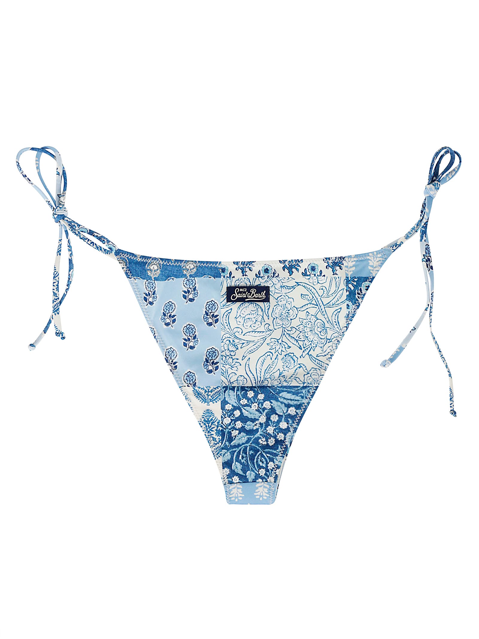 Mc2 Saint Barth Marielle Patchwork Tie-side Swim Briefs In Multi