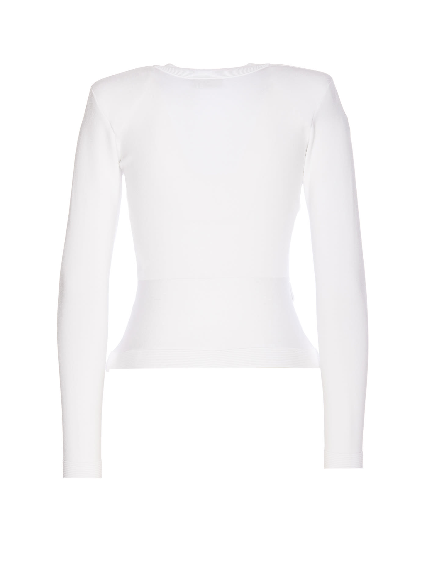 Shop Elisabetta Franchi Cardigan In White